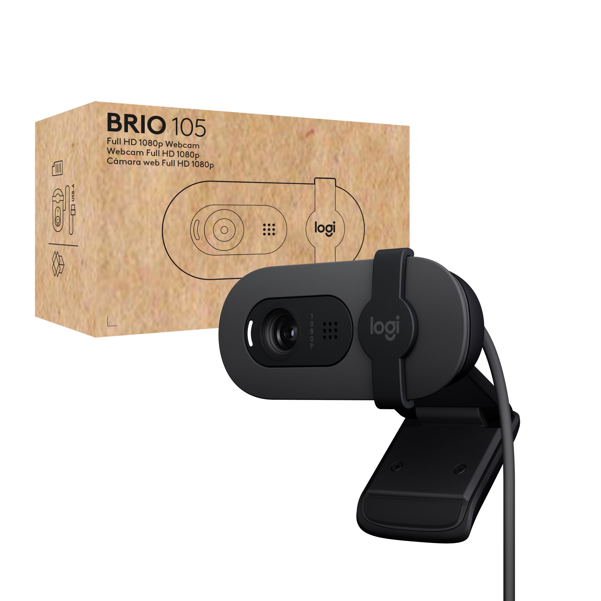 www.electricalstuff.se ElectricalStuff.se Logitech Brio 105 webbkameror 2 MP Logitech 960-001592 5099206112520 Webbkameror