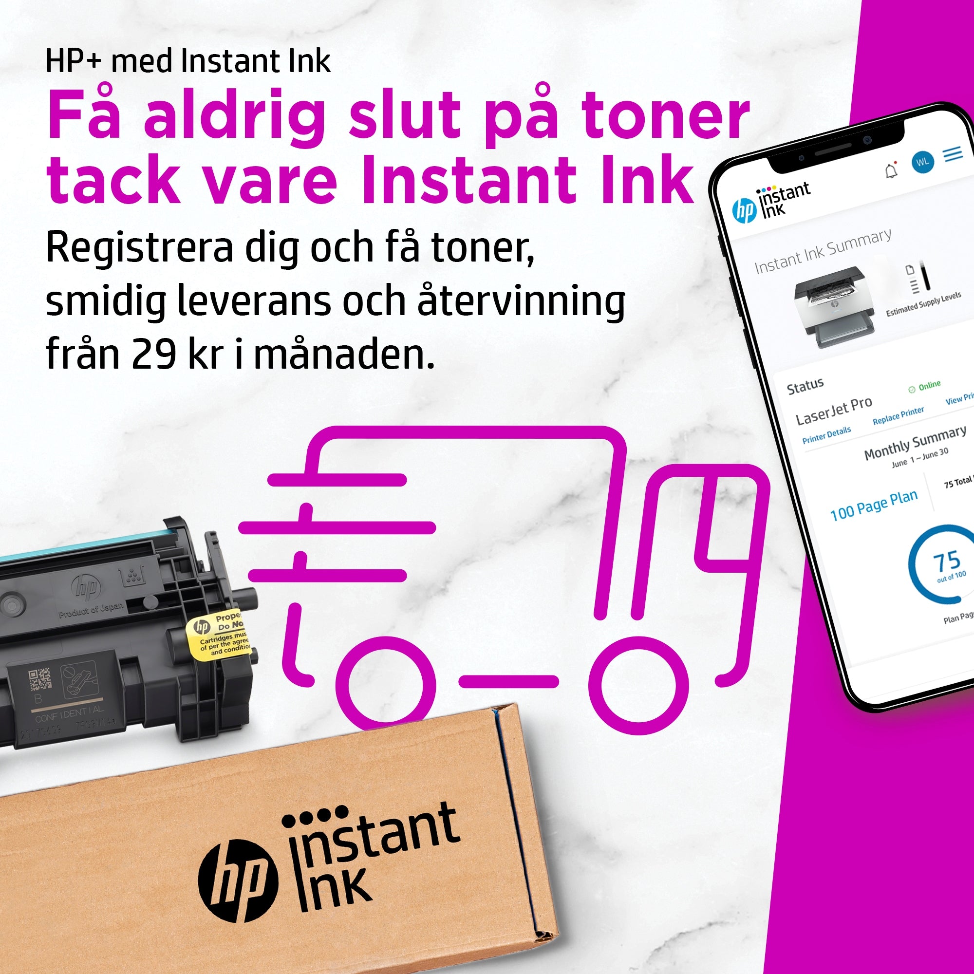 , Dubbelsidig utskrift; Kompakt storlek; Energieffektiv; Dual-Band Wi-Fi www.electricalstuff.se ElectricalStuff.se HP Lase