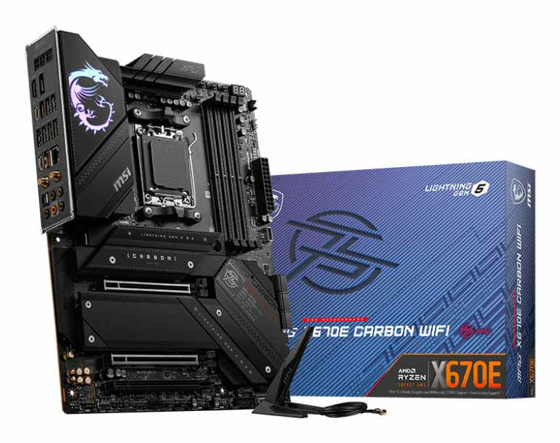 www.electricalstuff.se ElectricalStuff.se MSI MPG X670E CARBON WIFI moderkort AMD X670 AM5-sockel ATX MSI MPG X670E CARBON