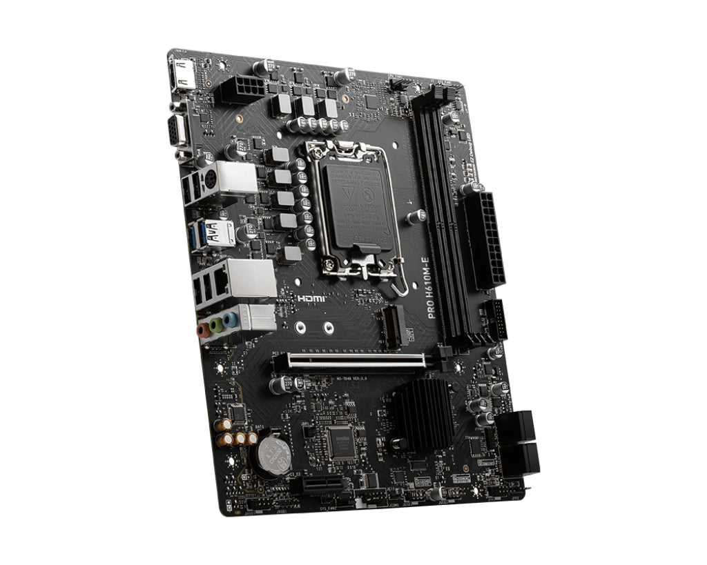 erkort Intel H610 LGA 1700 micro ATX MSI PRO H610M-E 4711377125147 Moderkort PRO H610M-E www.electricalstuff.se Electrical