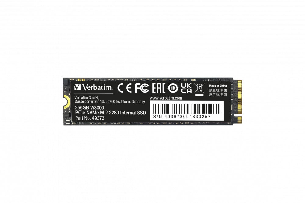 256 GB M.2 PCI Express 3.0 NVMe Verbatim 49373 0023942493730|023942493730 SSD-Hårddisk Vi3000 www.electricalstuff.se Elec