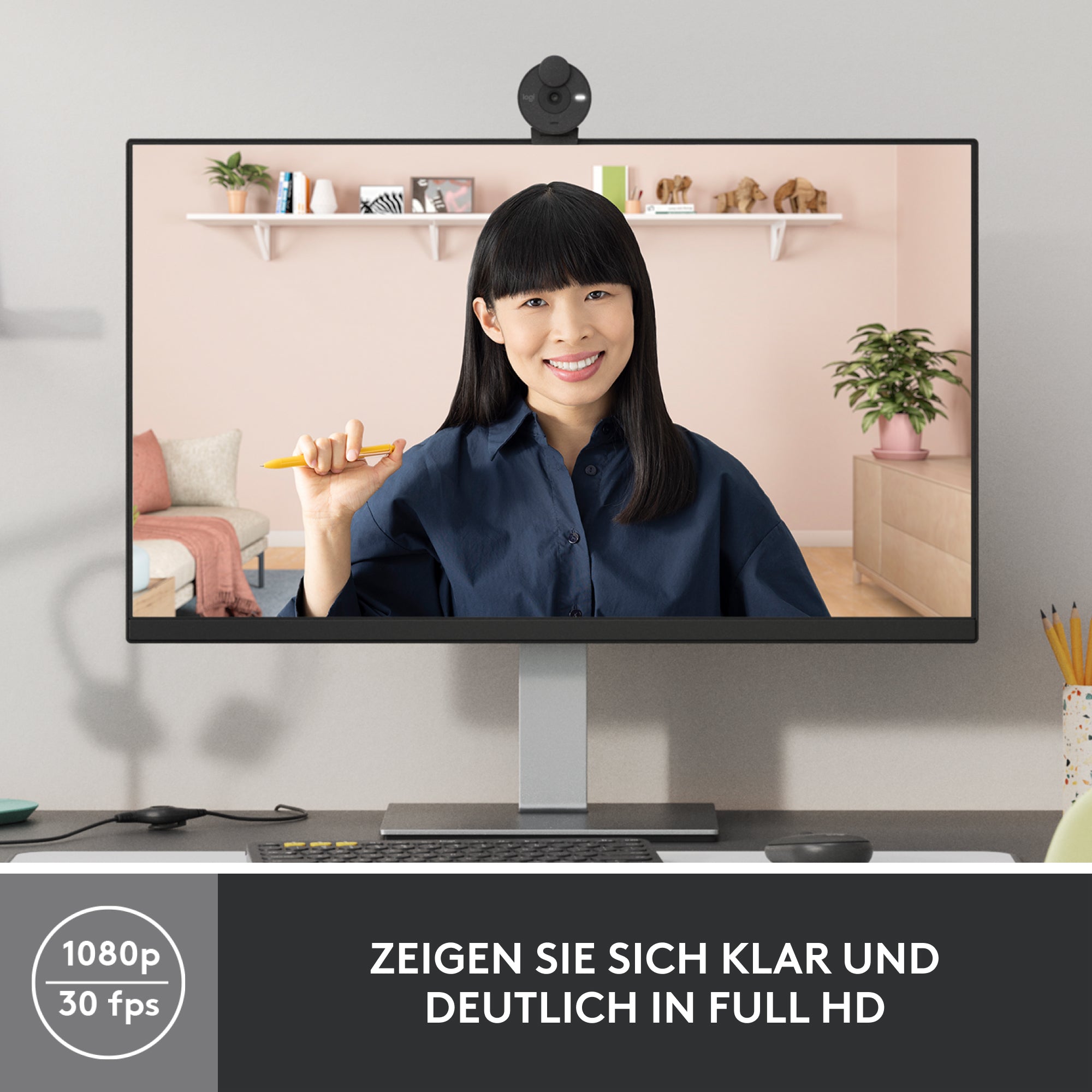 or 2 MP 1920 x 1080 pixlar USB-C grafit Logitech 960-001436 5099206104938 Webbkameror Brio 300 www.electricalstuff.se Elec