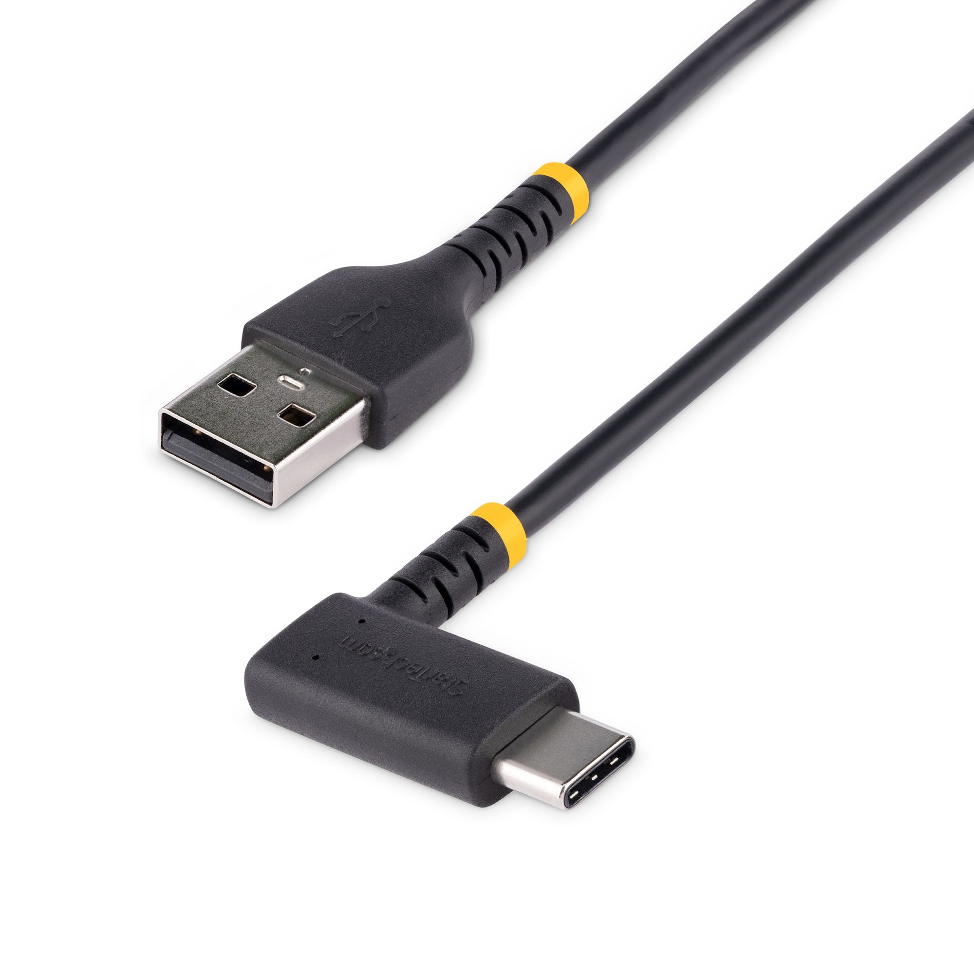 www.electricalstuff.se ElectricalStuff.se StarTech.com 15 cm USB-A till USB-C-snabbladdningskabel, robust, rätvinklad ladd