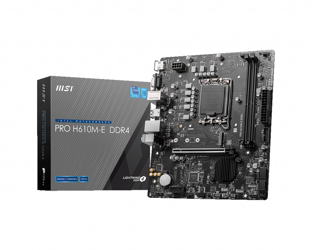 www.electricalstuff.se ElectricalStuff.se MSI PRO H610M-E DDR4 moderkort Intel H610 LGA 1700 micro ATX MSI PRO H610M-E DDR