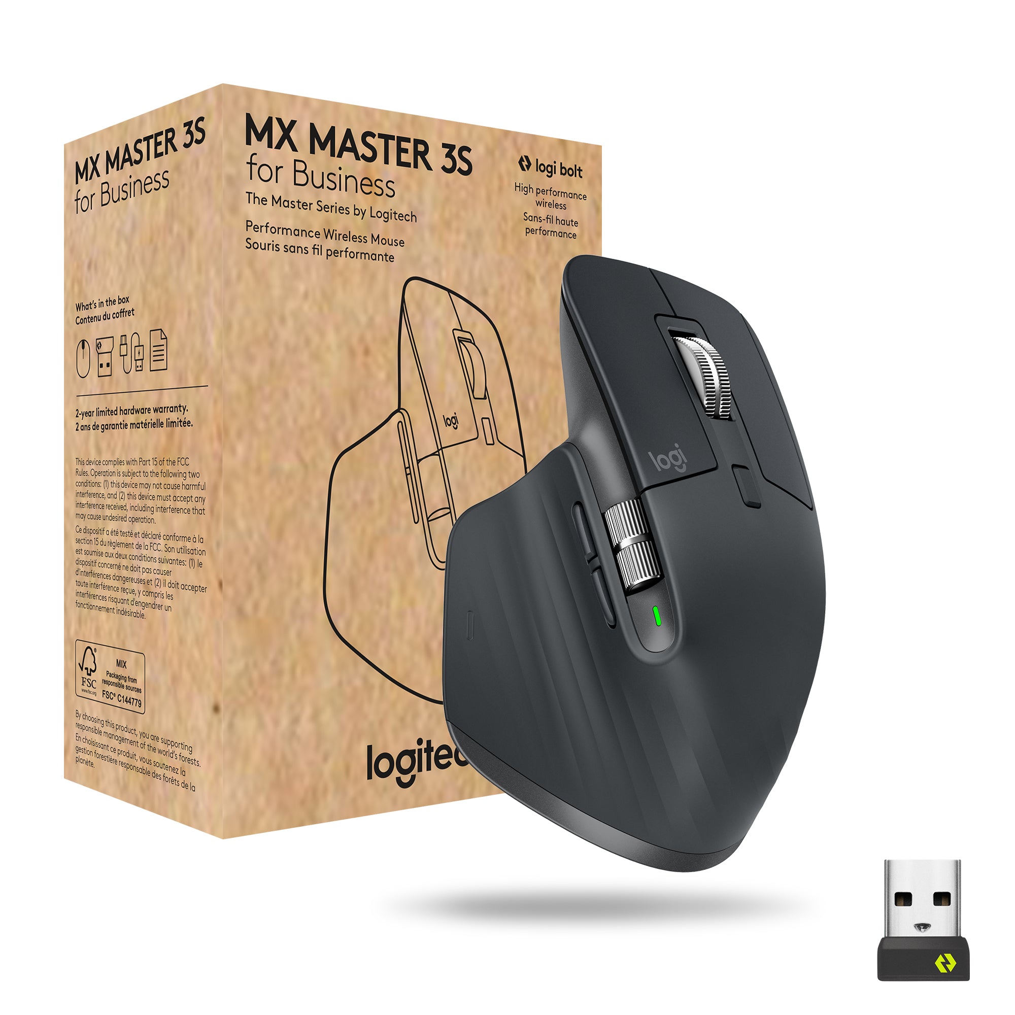 www.electricalstuff.se ElectricalStuff.se Logitech MX Master 3s for Business datormöss Kontor högerhand Trådlös RF + Bluet