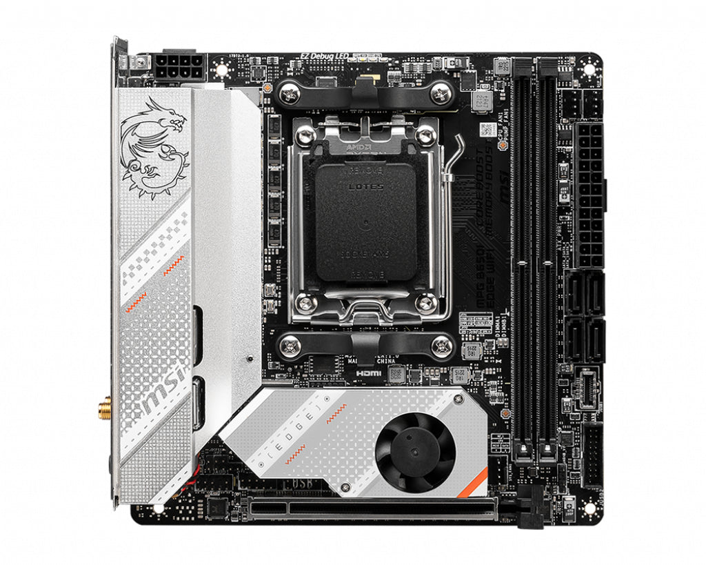 www.electricalstuff.se ElectricalStuff.se MSI MPG B650I EDGE WIFI moderkort AMD B650 AM5-sockel mini ATX MSI MPG B650I EDG