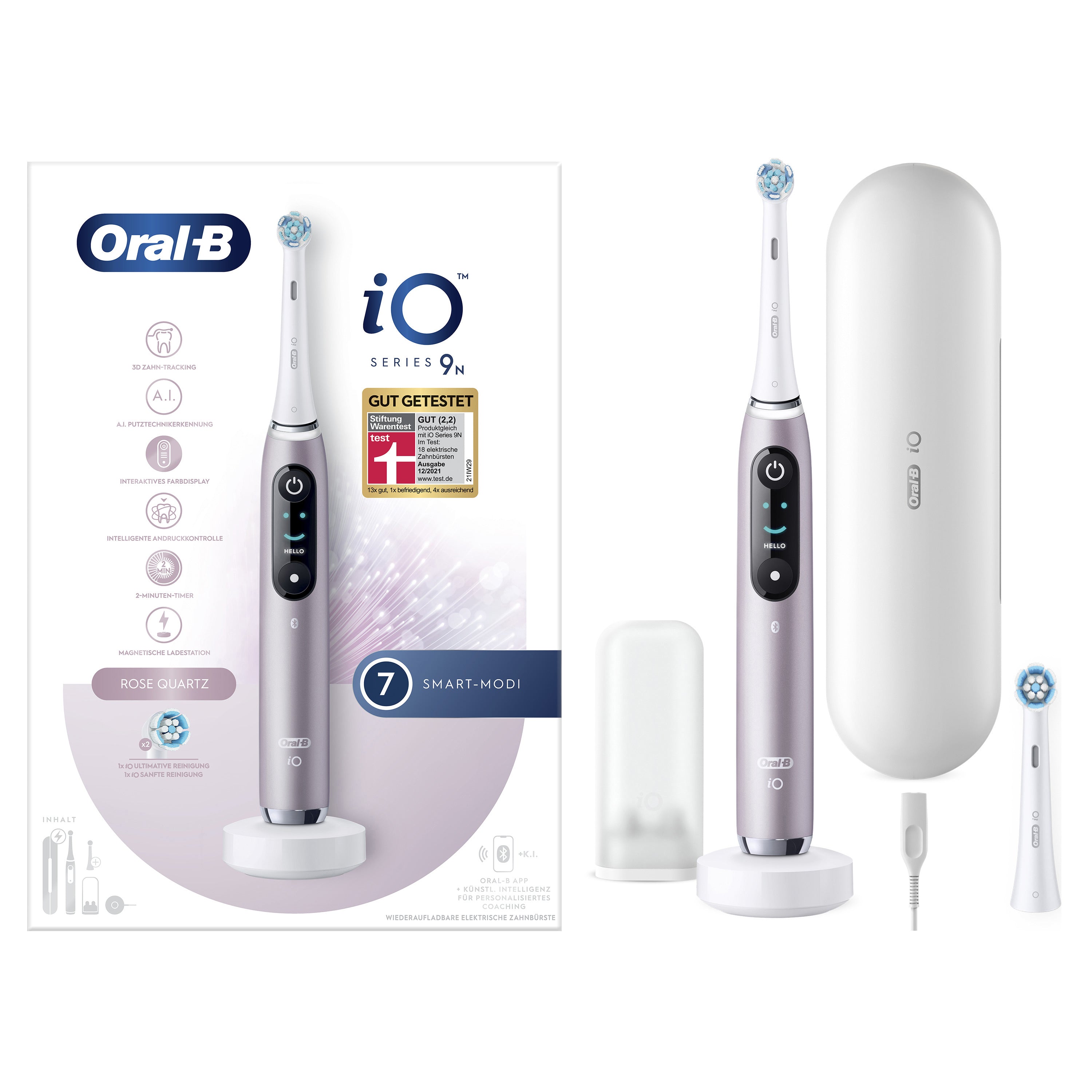 O Series 9n Vuxen Roterande och oscillerande tandborste Rosa Oral-B 408390 4210201408390 Elektriska Tandborstar iO Series 9
