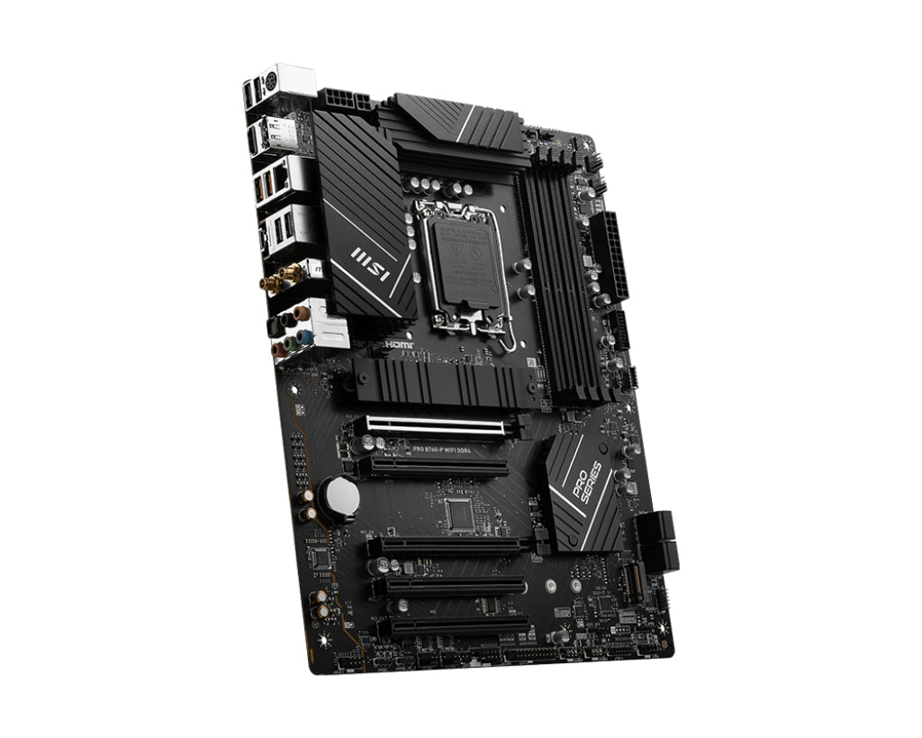 MSI PRO B760-P WIFI DDR4 moderkort LGA 1700 ATX MSI PRO B760-P WIFI DDR4 4711377028363 Moderkort PRO B760-P WIFI DDR4 www