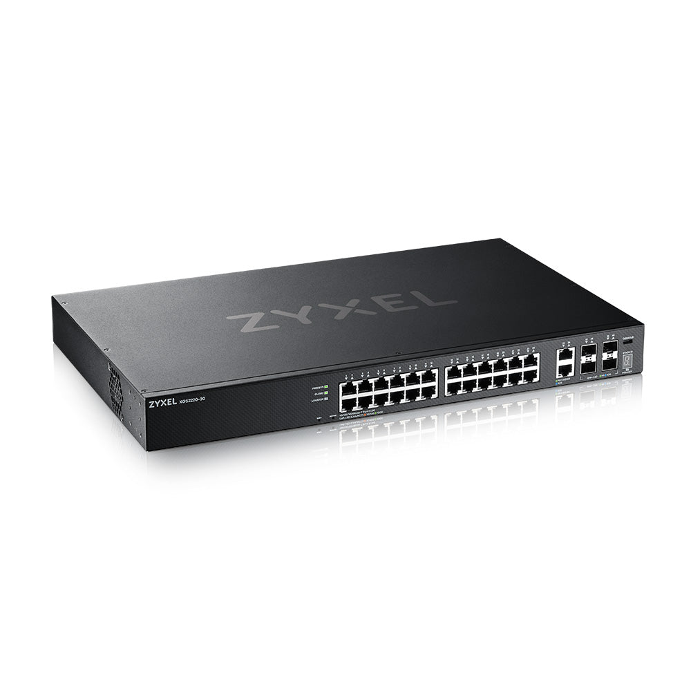 lstuff.se ElectricalStuff.se Zyxel XGS2220-30 hanterad L3 Gigabit Ethernet (10/100/1000) Svart Zyxel XGS2220-30-EU0101F 47