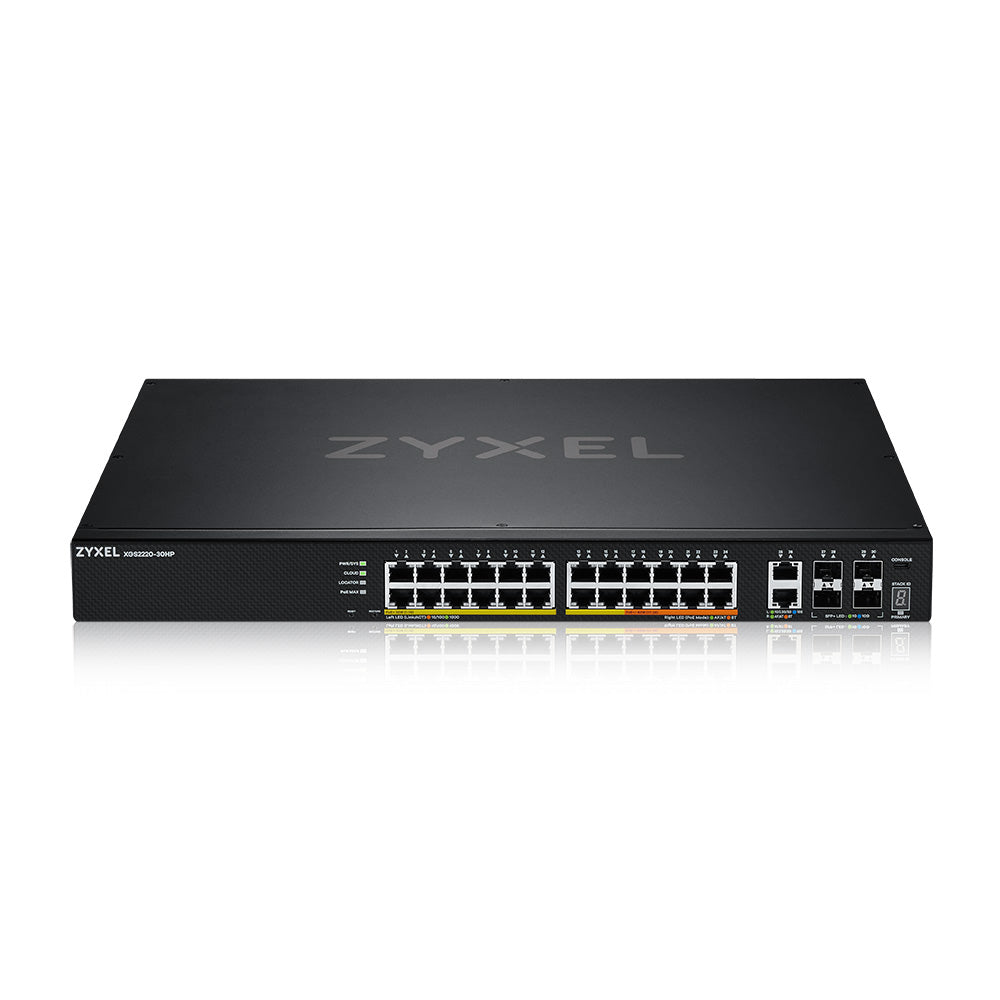 www.electricalstuff.se ElectricalStuff.se Zyxel XGS2220-30HP hanterad L3 Gigabit Ethernet (10/100/1000) Strömförsörjning v