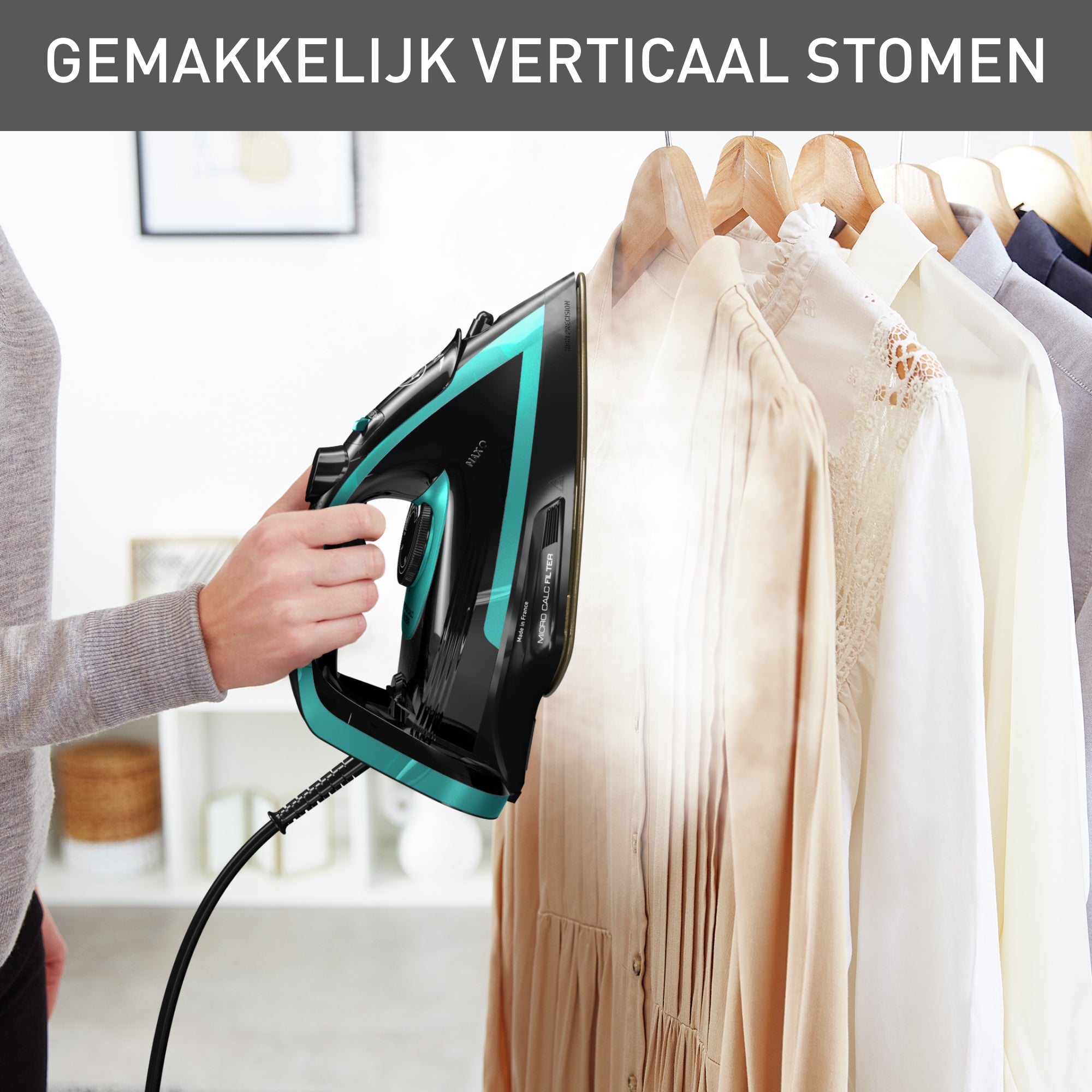 AirGlide Autoclean soleplate 3000 W Svart, Blå Tefal FV8066E0 3121040086490 Strykjärn Puregliss FV8066 www.electricalstuff