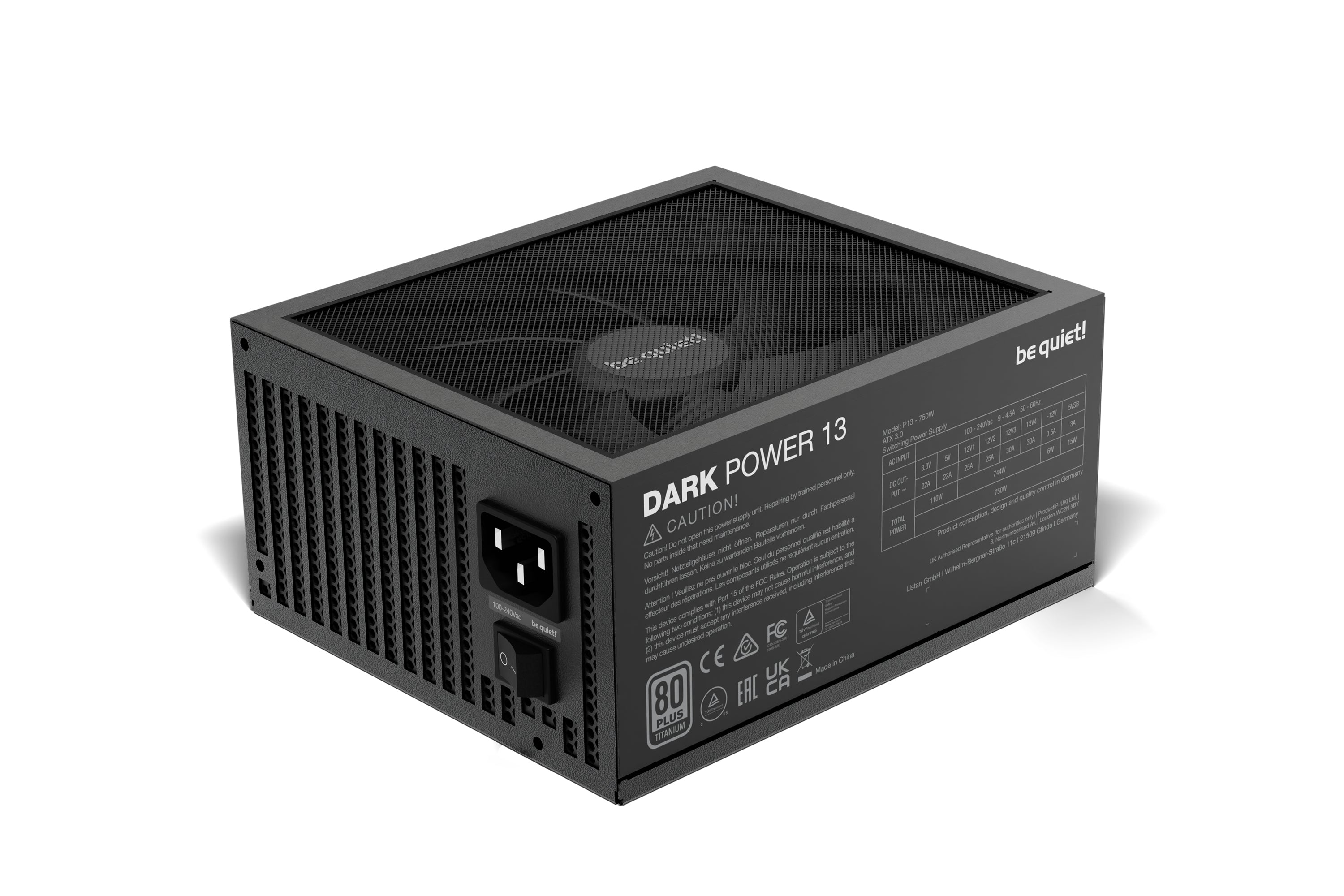 Dark Power 13 www.electricalstuff.se ElectricalStuff.se be quiet! Dark Power 13 strömförsörjningsenheter 750 W 20+4 pin A
