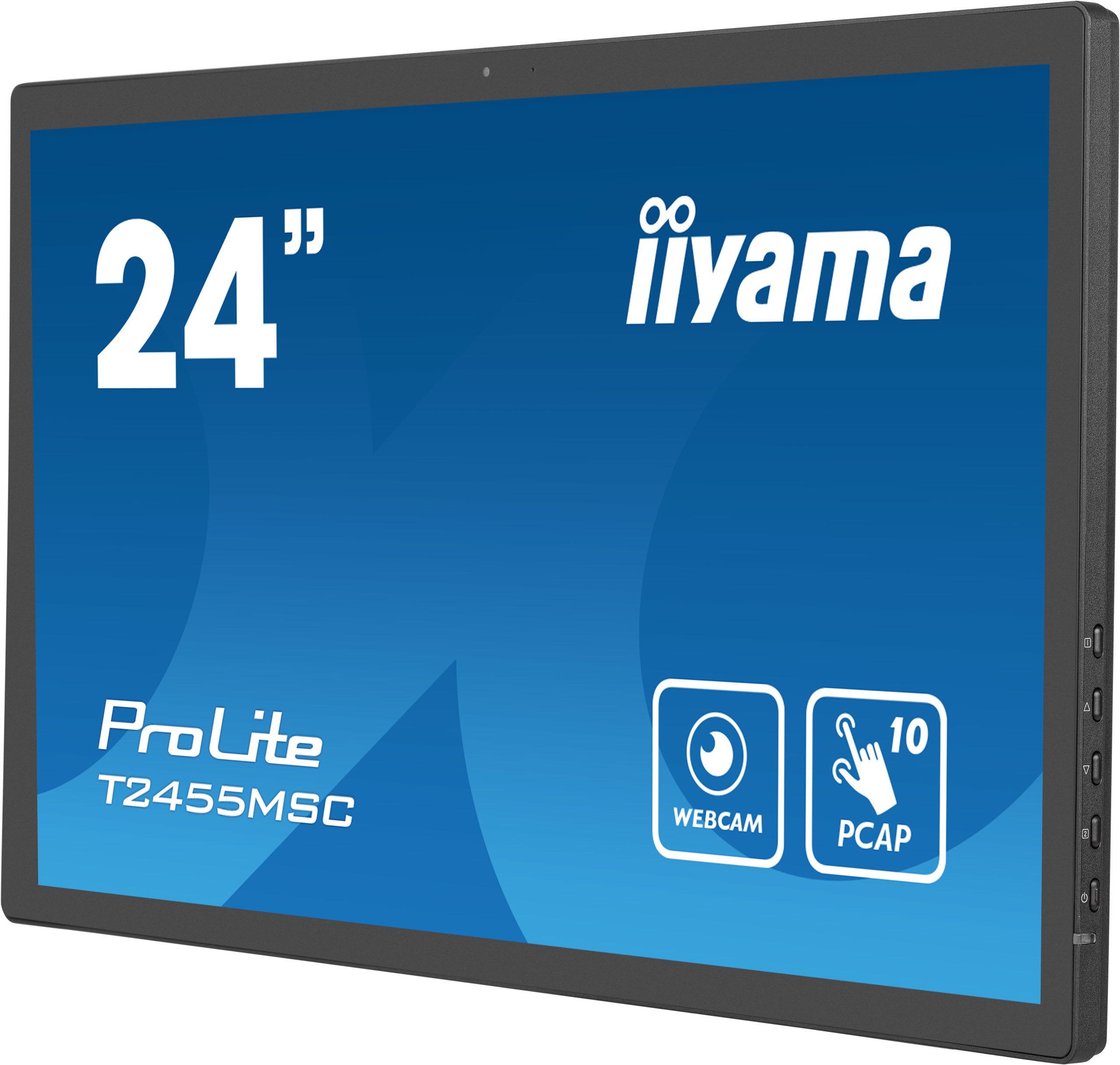 yltställ Platt skärm för digital skyltning 61 cm (24") LED 400 cd/m² Full HD Svart Pekskärm iiyama T2455MSC-B1 4948570118960