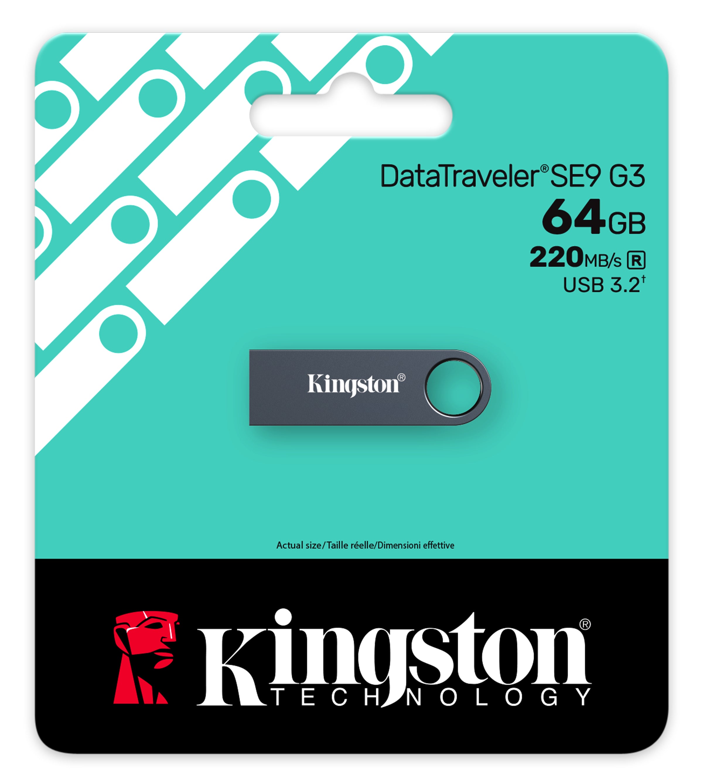 Kingston Technology KE-U2X64-1AC 0740617343465|740617343465 USB-Sticka DataTraveler SE9 G3 www.electricalstuff.se Electric