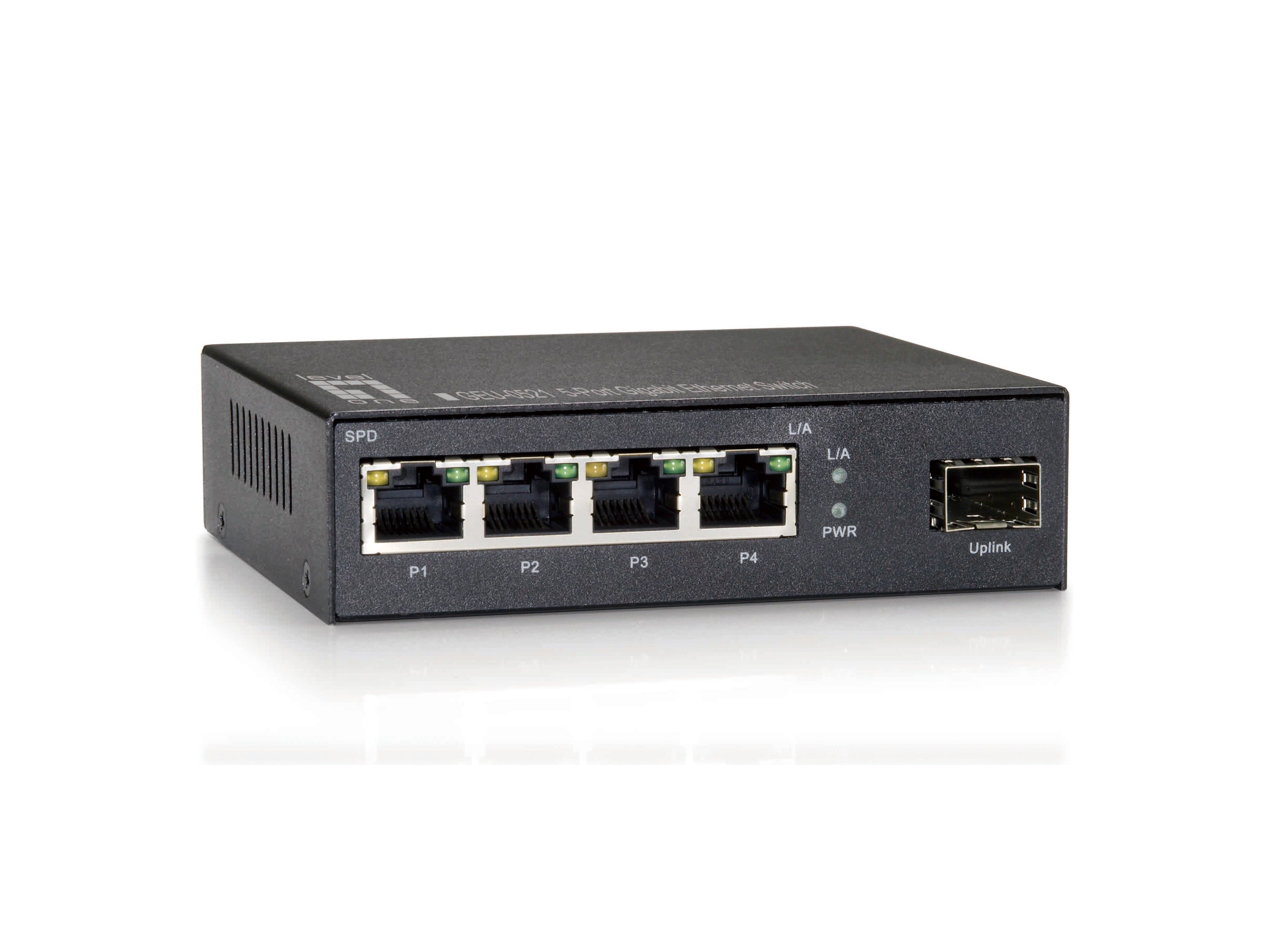 www.electricalstuff.se ElectricalStuff.se LevelOne GEU-0521 nätverksswitchar Ohanterad Gigabit Ethernet (10/100/1000) Grå