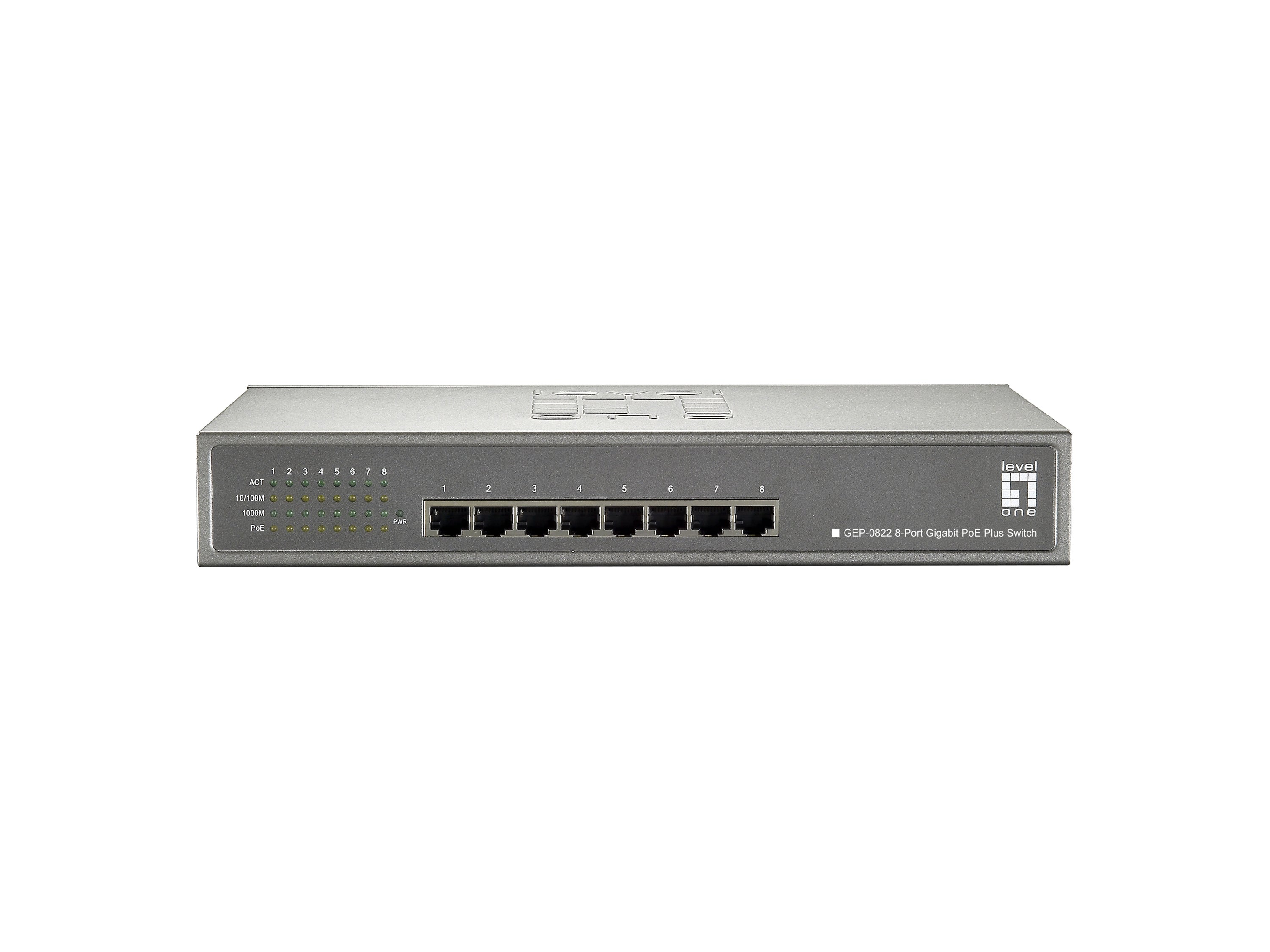 www.electricalstuff.se ElectricalStuff.se LevelOne GEP-0822 nätverksswitchar Gigabit Ethernet (10/100/1000) Strömförsörjni