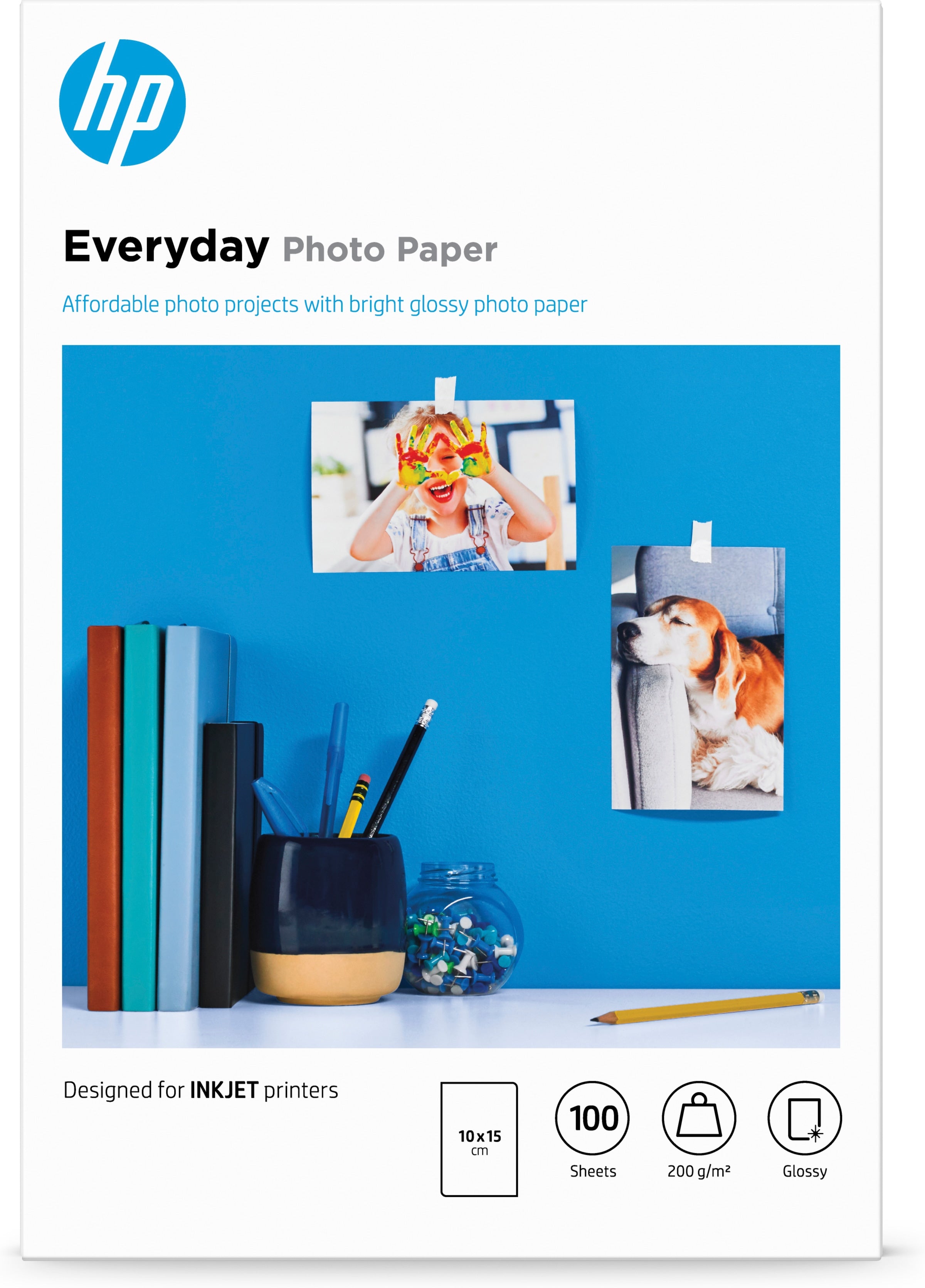 www.electricalstuff.se ElectricalStuff.se HP Everyday Photo-papper, glättat, 200 g/m2, 10 x 15 cm (101 x 152 mm), 100 ark