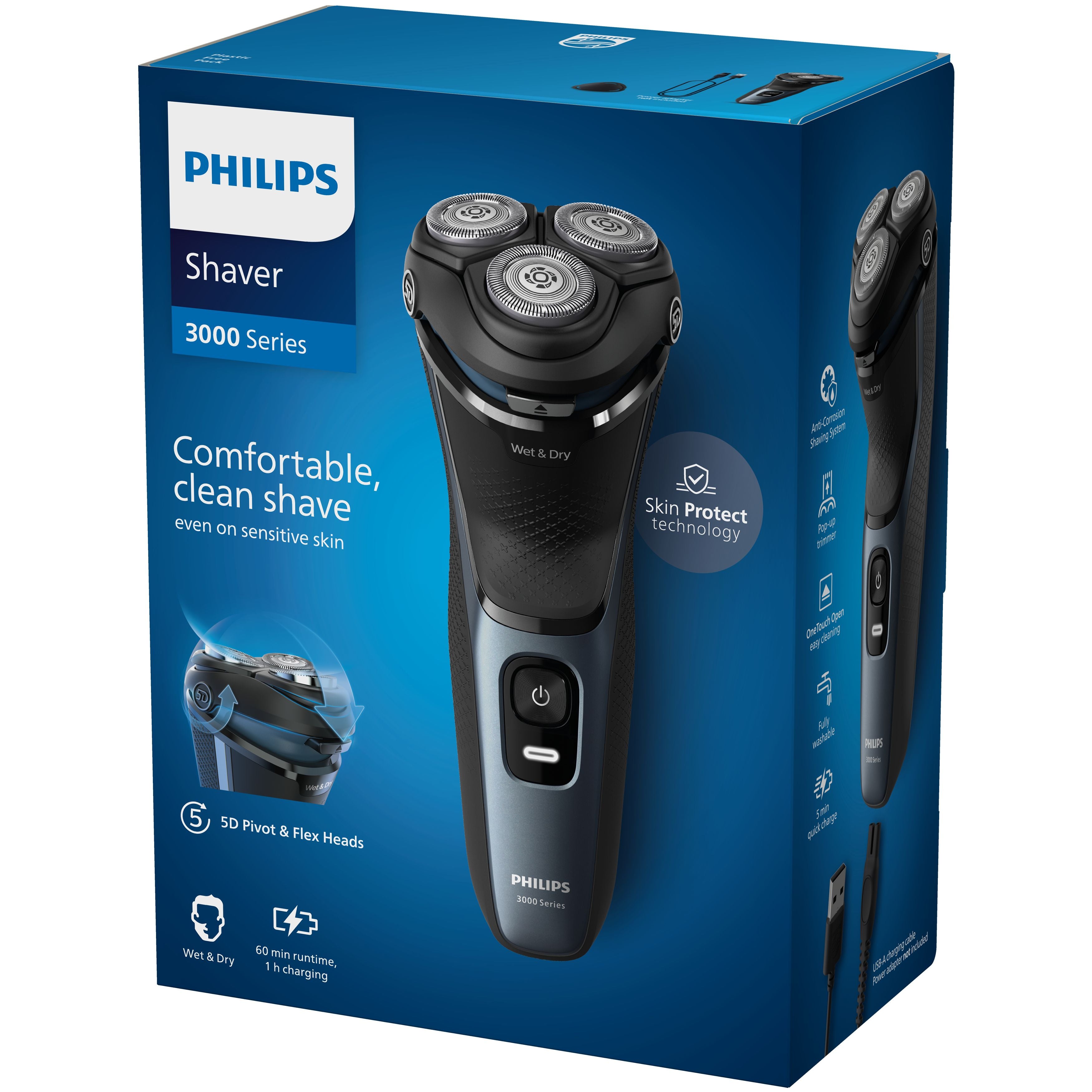 g Philips S3144/00 8720689018555 Rakapparater För Män Shaver 3000 Series S3144/00 Elektrisk rakapparat för våt- och torrak