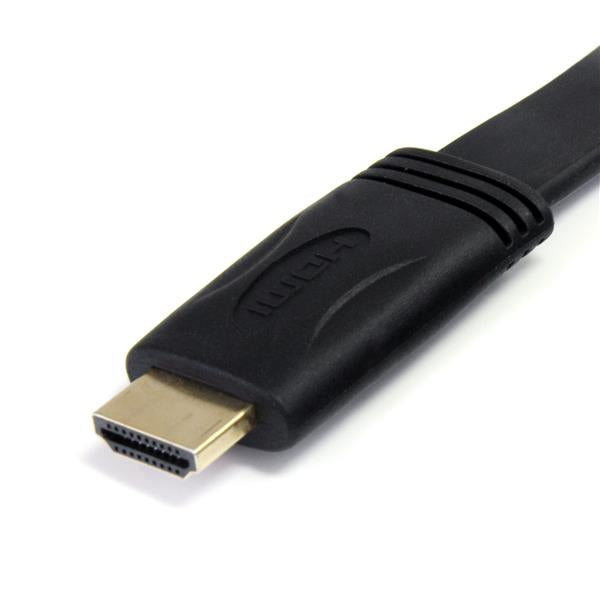 HDMI-kabel - HDMI till HDMI M/M StarTech.com HDMM5MFL 0065030844918|065030844918 HDMI-Kablar 5 m platt Höghastighets-HDMI