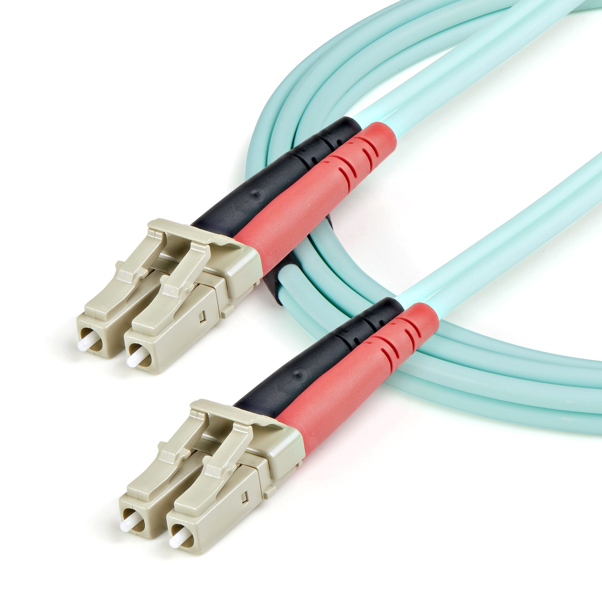 optiska Kablar Fiberoptisk kabel - 10 Gb Aqua - multiläge duplex 50/125 - LSZH - LC/LC - 1 m Leverera snabba, driftsäkra d