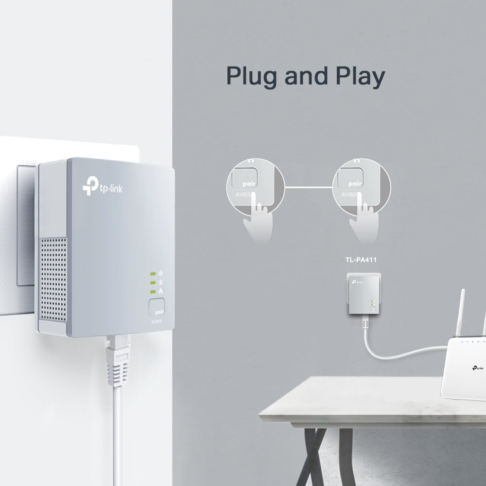 tuff.se TP-Link PA411KIT 500 Mbit/s Nätverksansluten (Ethernet) Vit 2 styck TP-Link TL-PA411 KIT 6935364031725|69353640324