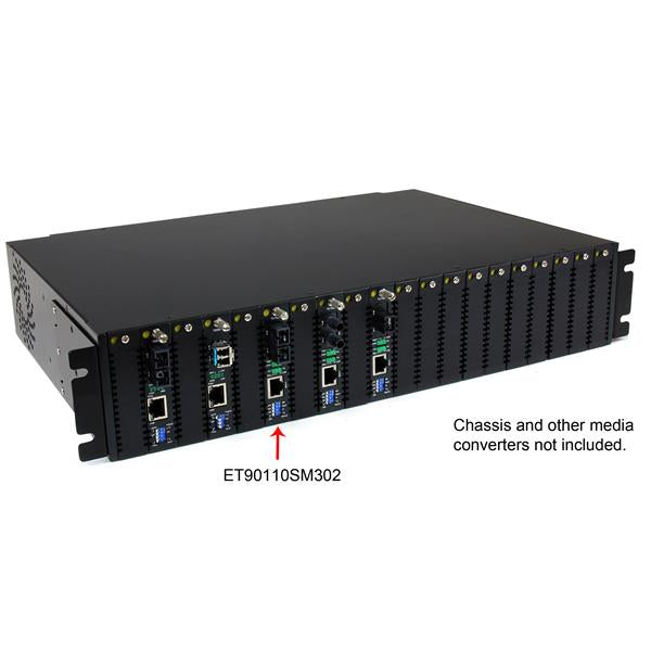 1310 nm Enkelläge Svart StarTech.com ET90110SM302 0065030846264|065030846264|0100177437095|100177437095 Mediakonverterare Fö