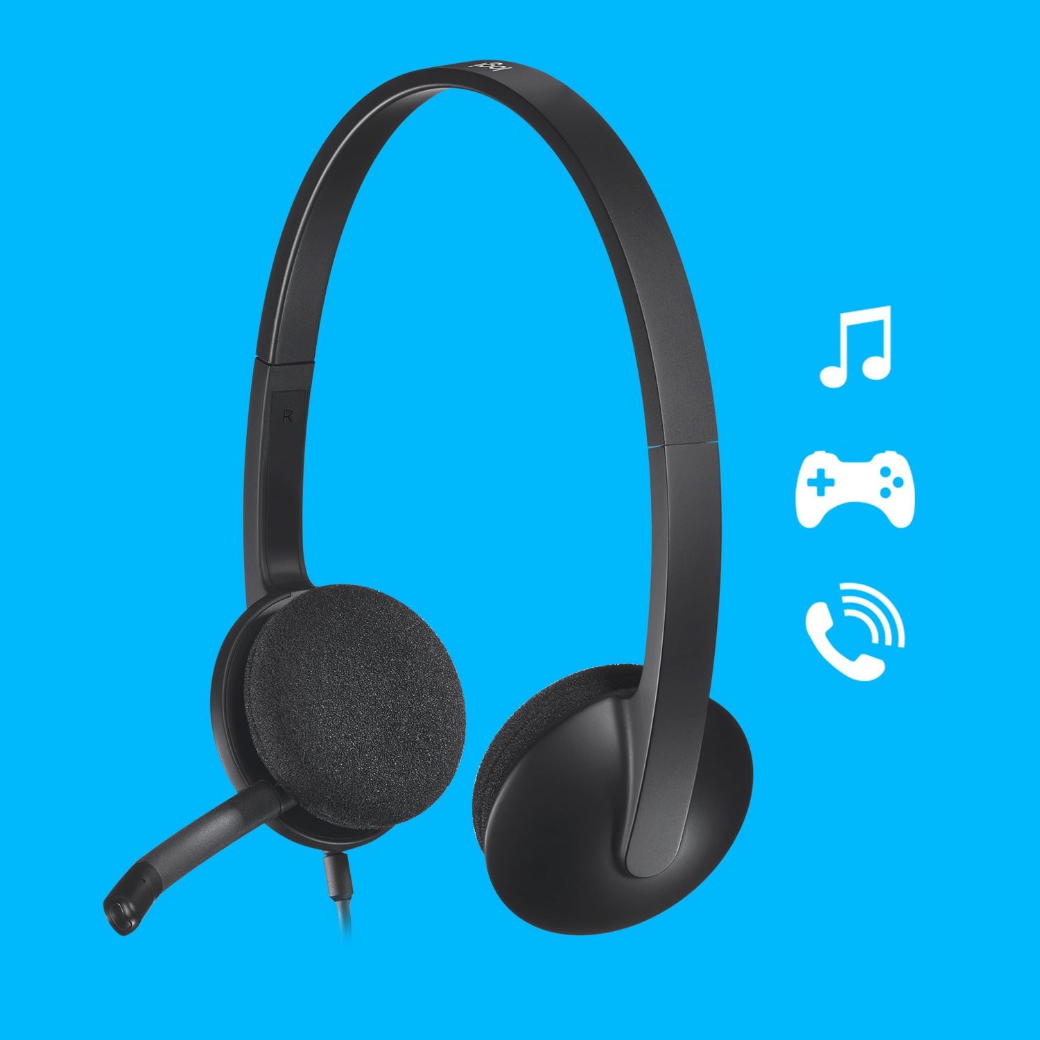 Type-A Svart Logitech 981-000475 5099206038844 Hörlurar och Headsets H340 www.electricalstuff.se ElectricalStuff.se Log