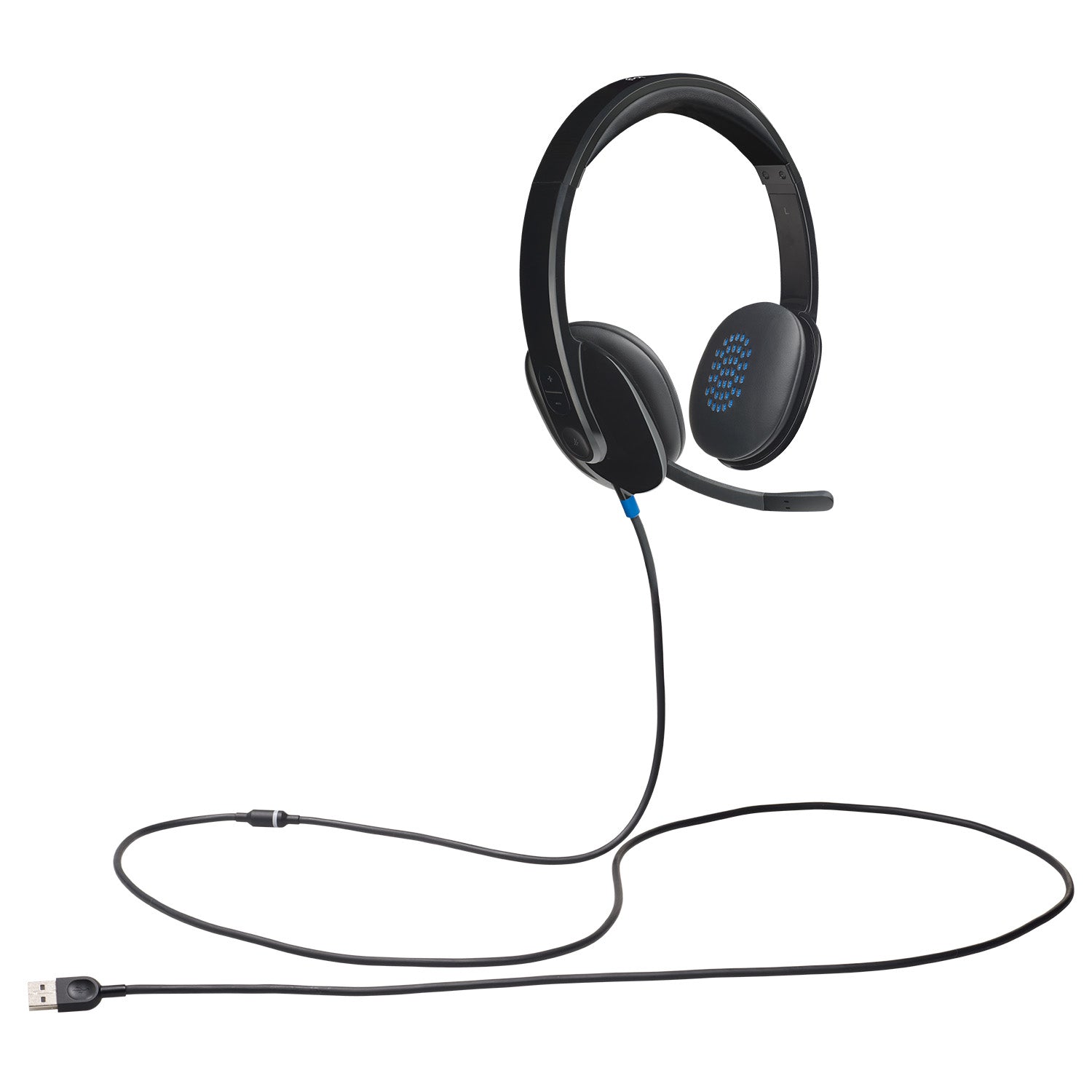 uff.se Logitech H540 Headset Kabel Huvudband Kontor/callcenter USB Type-A Svart Logitech 981-000480 5099206038868 Hörlurar