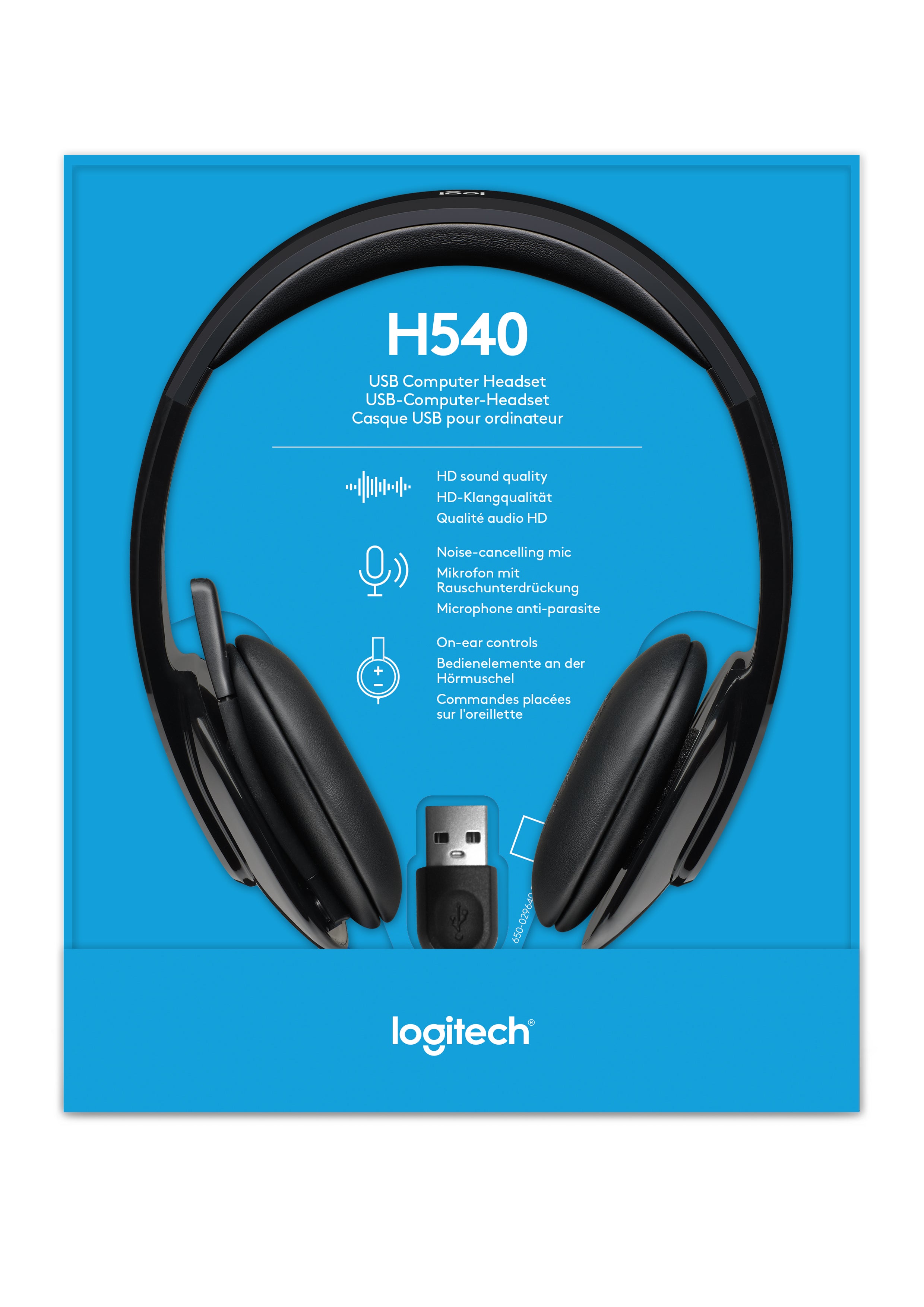 och Headsets H540 www.electricalstuff.se ElectricalStuff.se Logitech H540 Headset Kabel Huvudband Kontor/callcenter USB