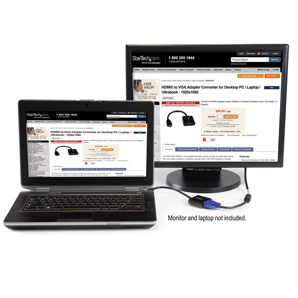 3492 Videokabeladaptrar HDMI till VGA-adapter för stationär/bärbar dator/Ultrabook - 1920x1080 www.electricalstuff.se Elec