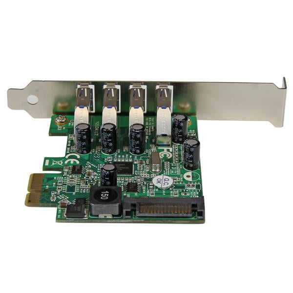 rs PCI Express PCIe SuperSpeed USB 3.0-kontrollerkortadapter med 4 portar och UASP - SATA-ström www.electricalstuff.se Ele