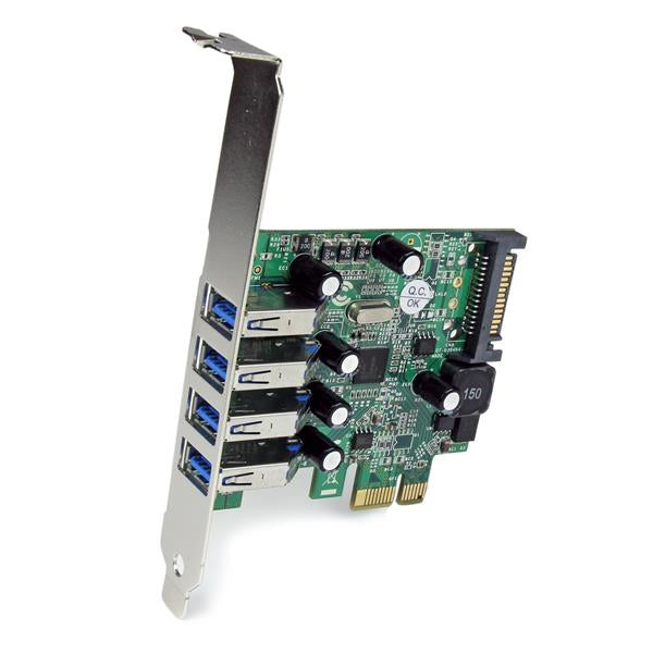 ctricalStuff.se StarTech.com PCI Express PCIe SuperSpeed USB 3.0-kontrollerkortadapter med 4 portar och UASP - SATA-ström