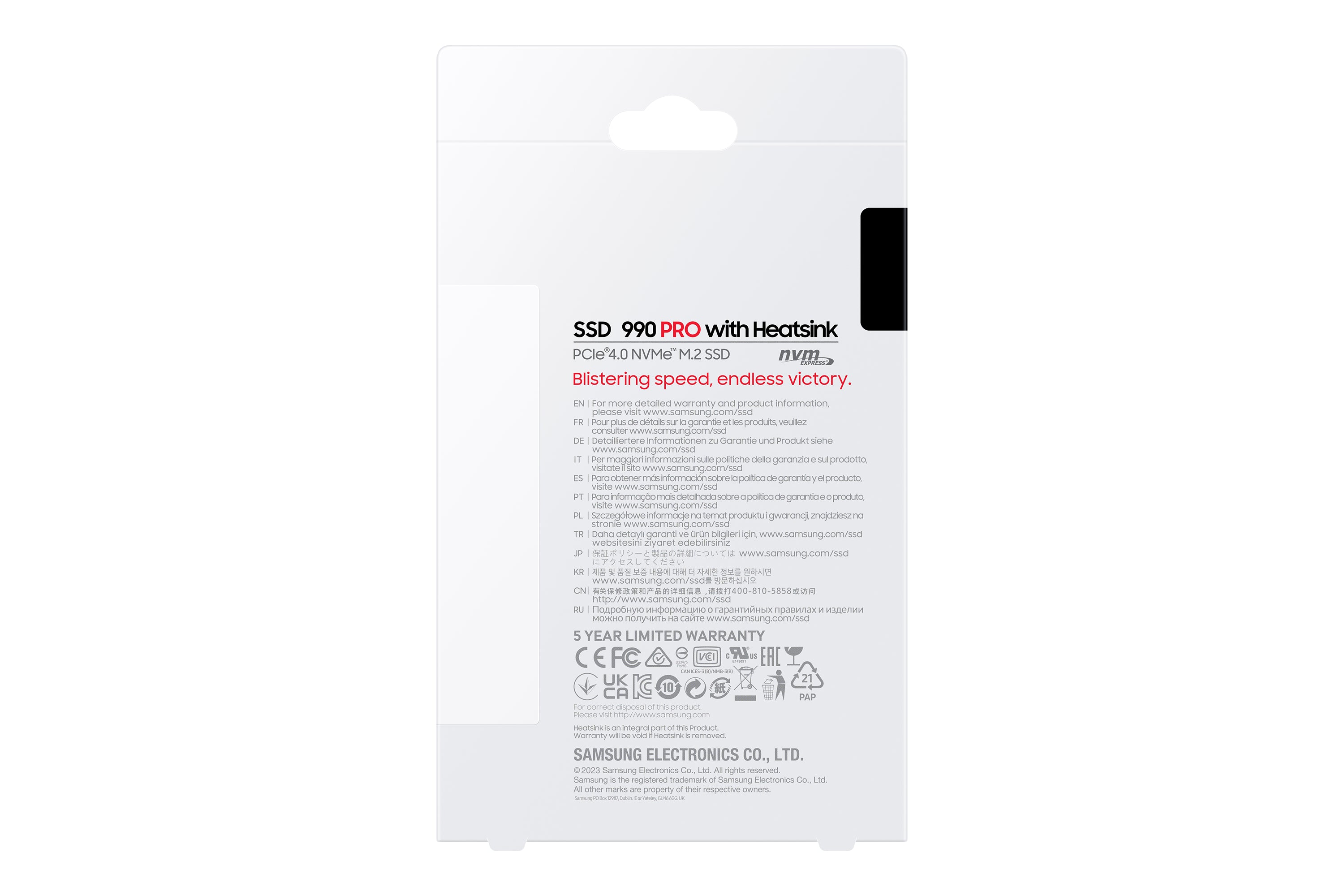 M.2 PCI Express 4.0 NVMe V-NAND TLC Samsung MZ-V9P4T0GW 8806095255811 SSD-Hårddisk 990 Pro www.electricalstuff.se Electric