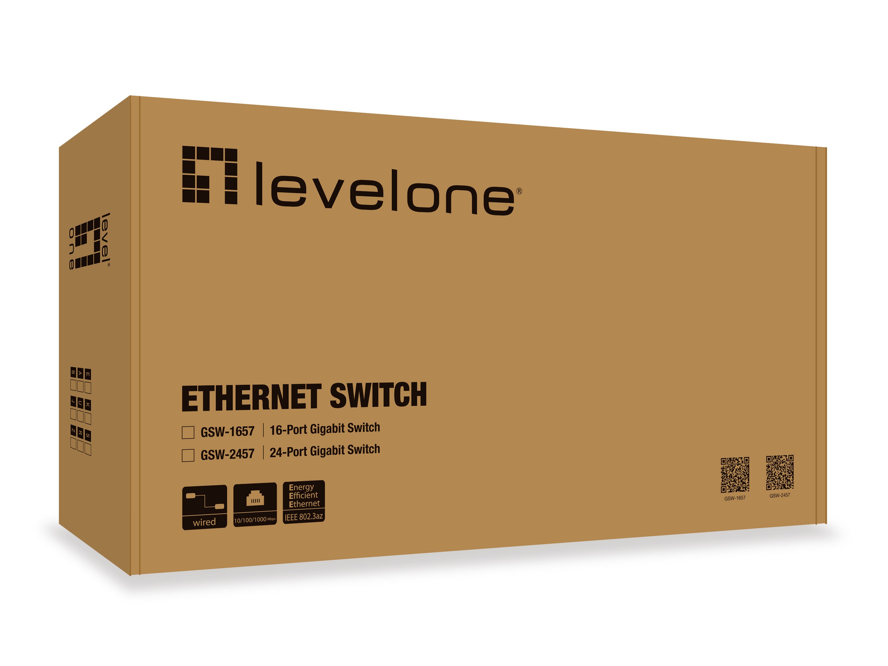 SW-2457 www.electricalstuff.se ElectricalStuff.se LevelOne GSW-2457 nätverksswitchar Ohanterad Gigabit Ethernet (10/100/10