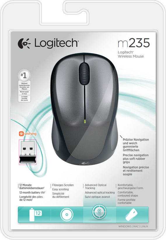 xtrous RF Trådlös Optisk 1000 DPI Logitech 910-002201 5099206027169|0797045607546|797045607546|4053162512849 Datormöss M23