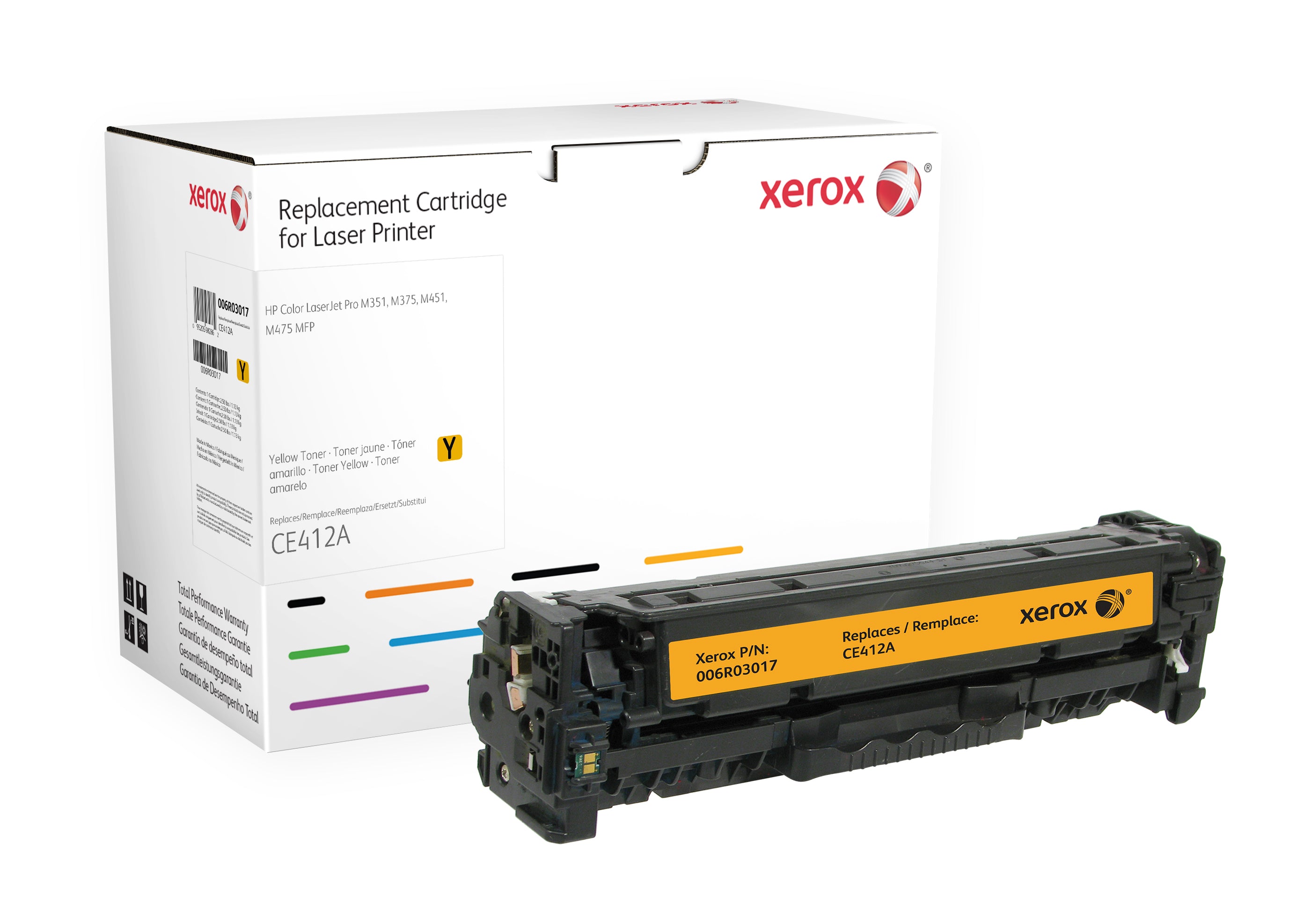 www.electricalstuff.se ElectricalStuff.se Xerox Gul tonerkassett. Motsvarar HP CE412A. Passar till HP Colour LaserJet M351