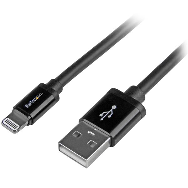 tifierad - Lång 2 m - Svart www.electricalstuff.se ElectricalStuff.se StarTech.com USB till Lightning-kabel - Apple MFi-Ce