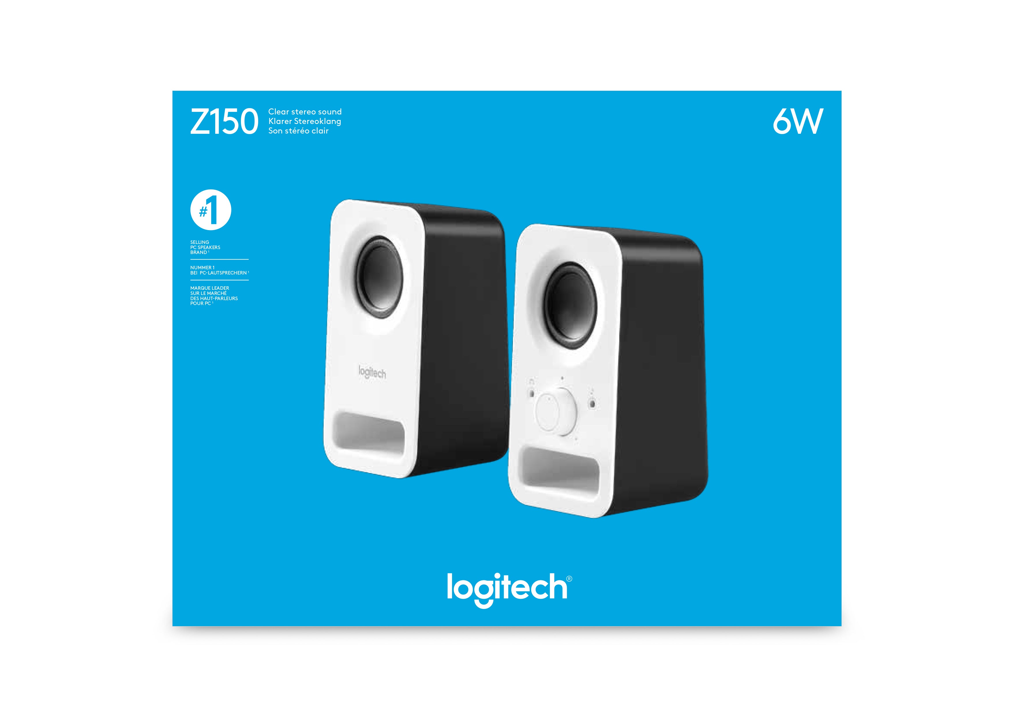 -000815 5099206048799|5054230441534 Högtalare Z150 www.electricalstuff.se ElectricalStuff.se Logitech Z150 Vit Kabel 3 W