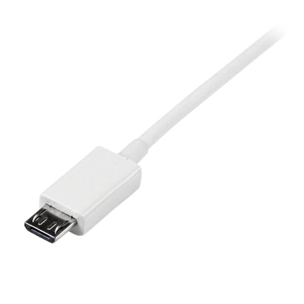 uff.se ElectricalStuff.se StarTech.com 2m USB 2.0 A/Micro-B m/m USB-kablar USB A Micro-USB B Vit StarTech.com USBPAUB2MW 0