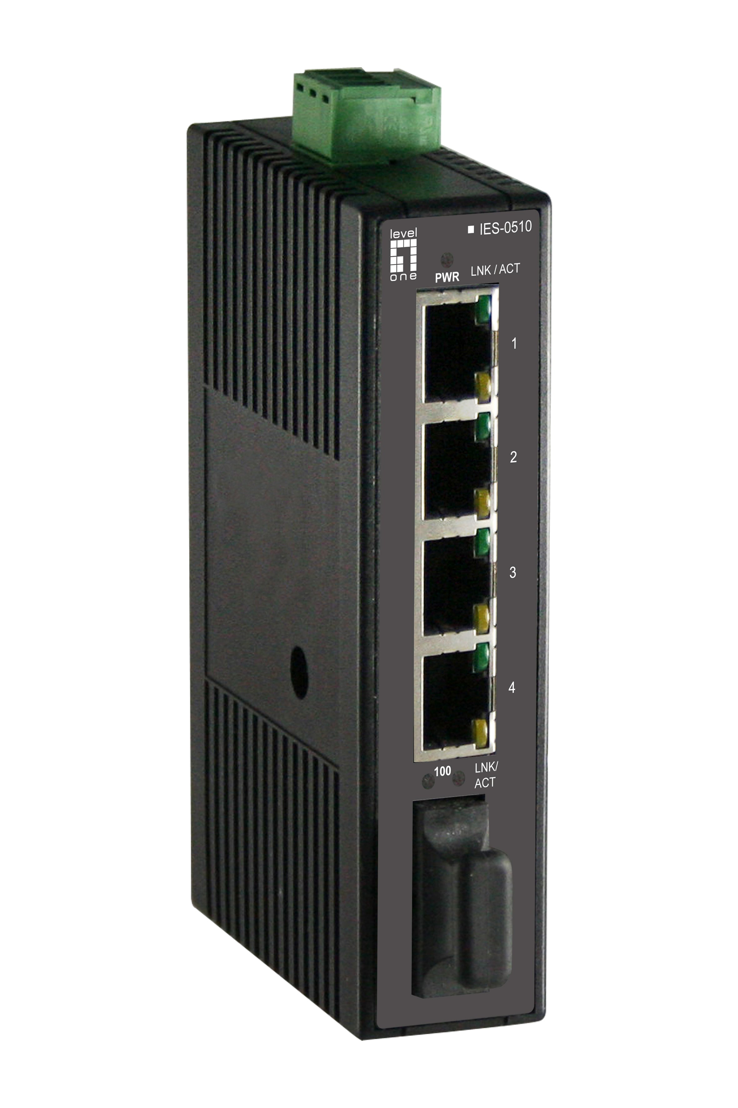www.electricalstuff.se ElectricalStuff.se LevelOne IES-0510 nätverksswitchar Ohanterad Fast Ethernet (10/100) Svart LevelO
