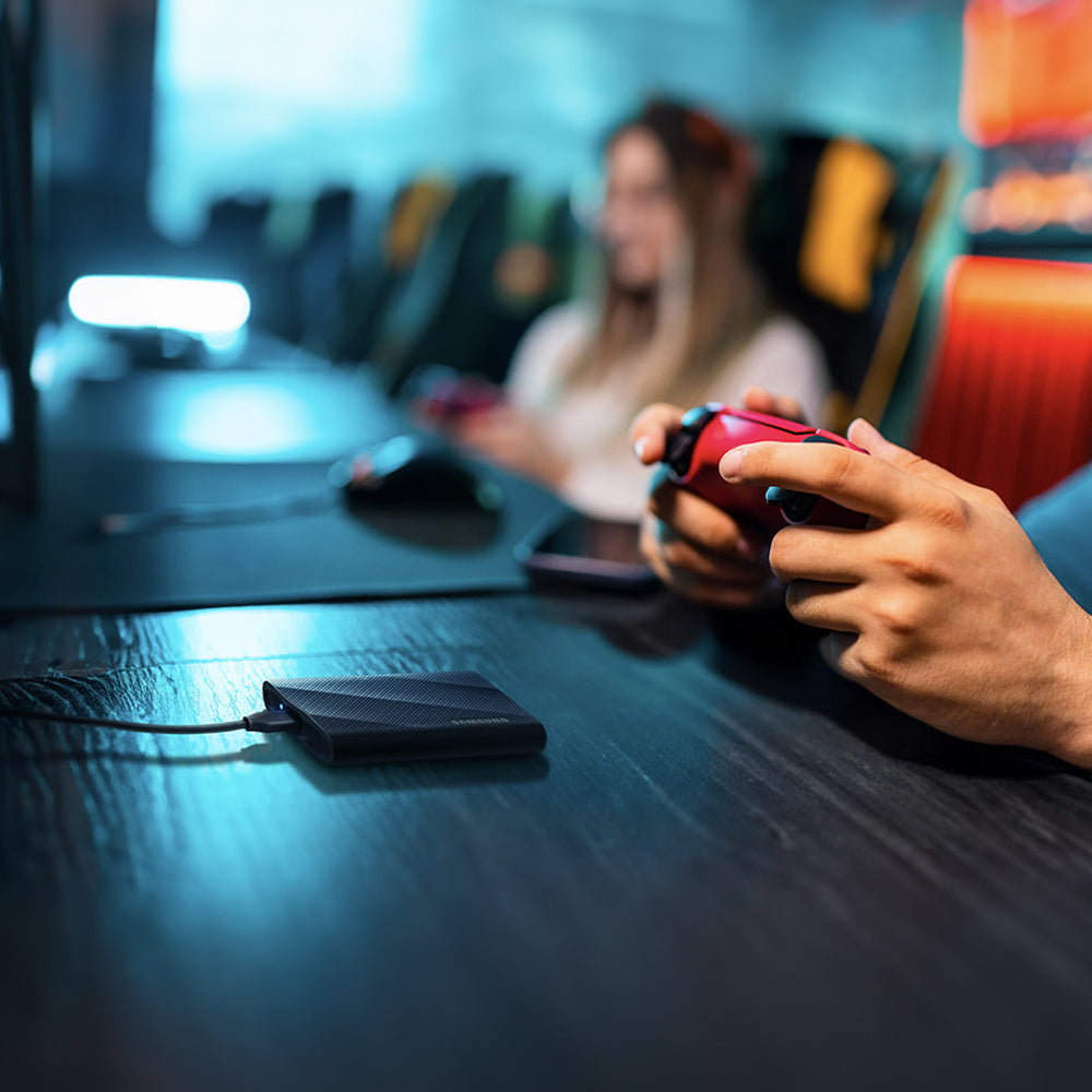 Type-C 3.2 Gen 2 (3.1 Gen 2) Svart Samsung MU-PG1T0B/EU 8806094914696 Externa SSD-Hårddiskar MU-PG1T0B www.electricalstuff