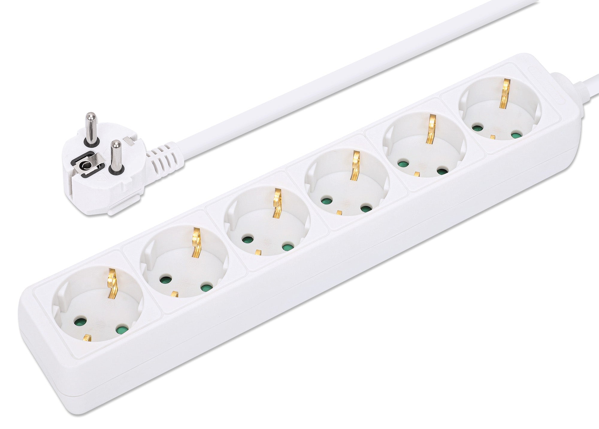 gningssladdar 2 m 6 AC-utgångar inomhus Vit Manhattan 168304 0766623168304|766623168304 Förlängningssladdar 168304 www.ele