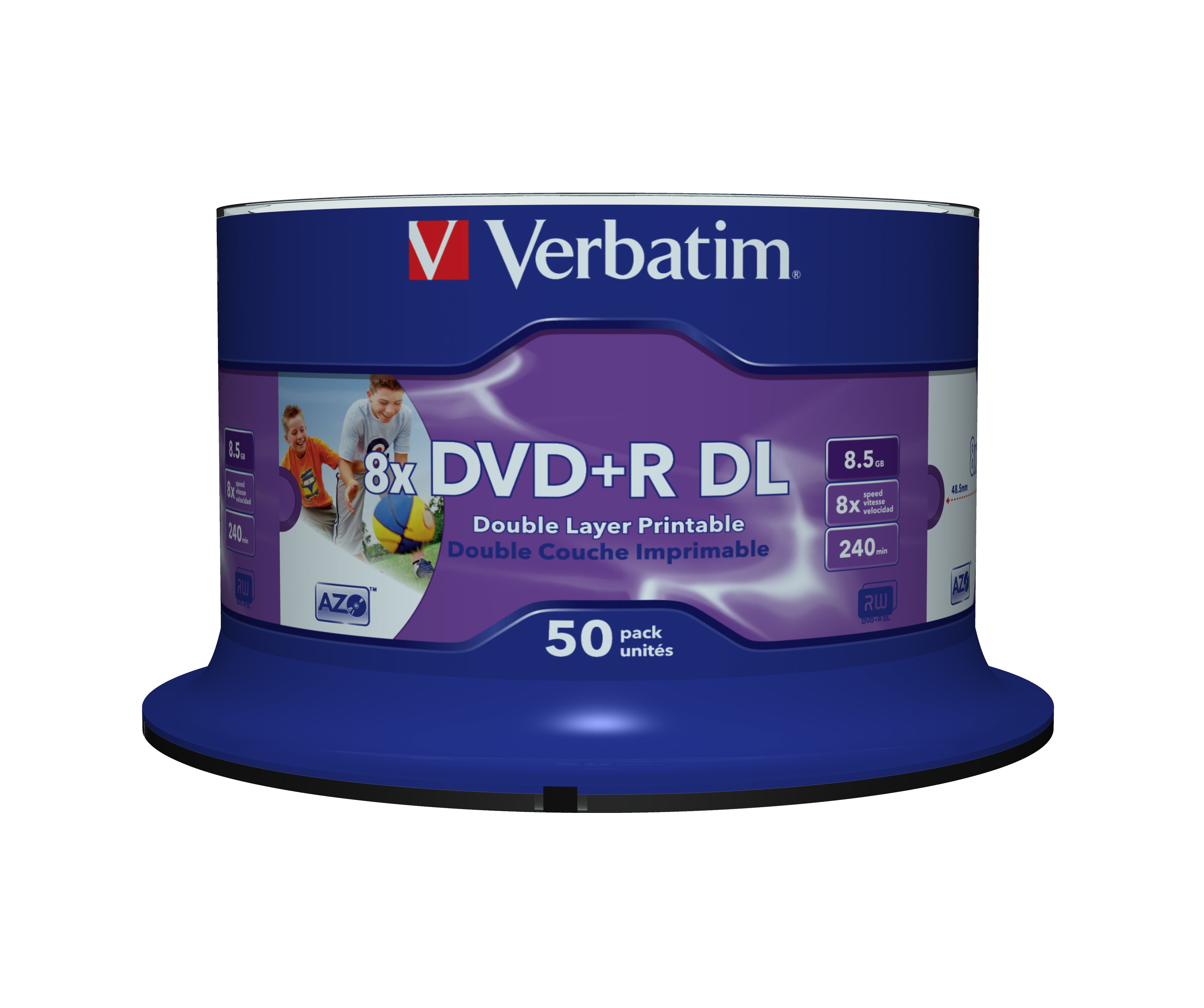 3 tomma dvd:er 8,5 GB DVD-R 50 styck Verbatim 43703 0023942437031|023942437031 Tomma Dvd:Er 43703 www.electricalstuff.se E