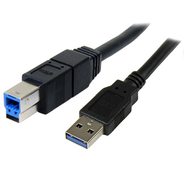 www.electricalstuff.se ElectricalStuff.se StarTech.com 3 m svart SuperSpeed USB 3.0-kabel A till B – M/M StarTech.com USB3