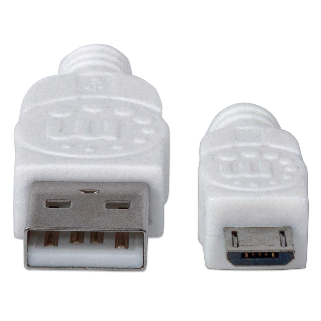 .0 1 m USB A Micro-USB B Vit Manhattan 323987 0766623323987|766623323987 USB-Kablar 323987 www.electricalstuff.se Electric