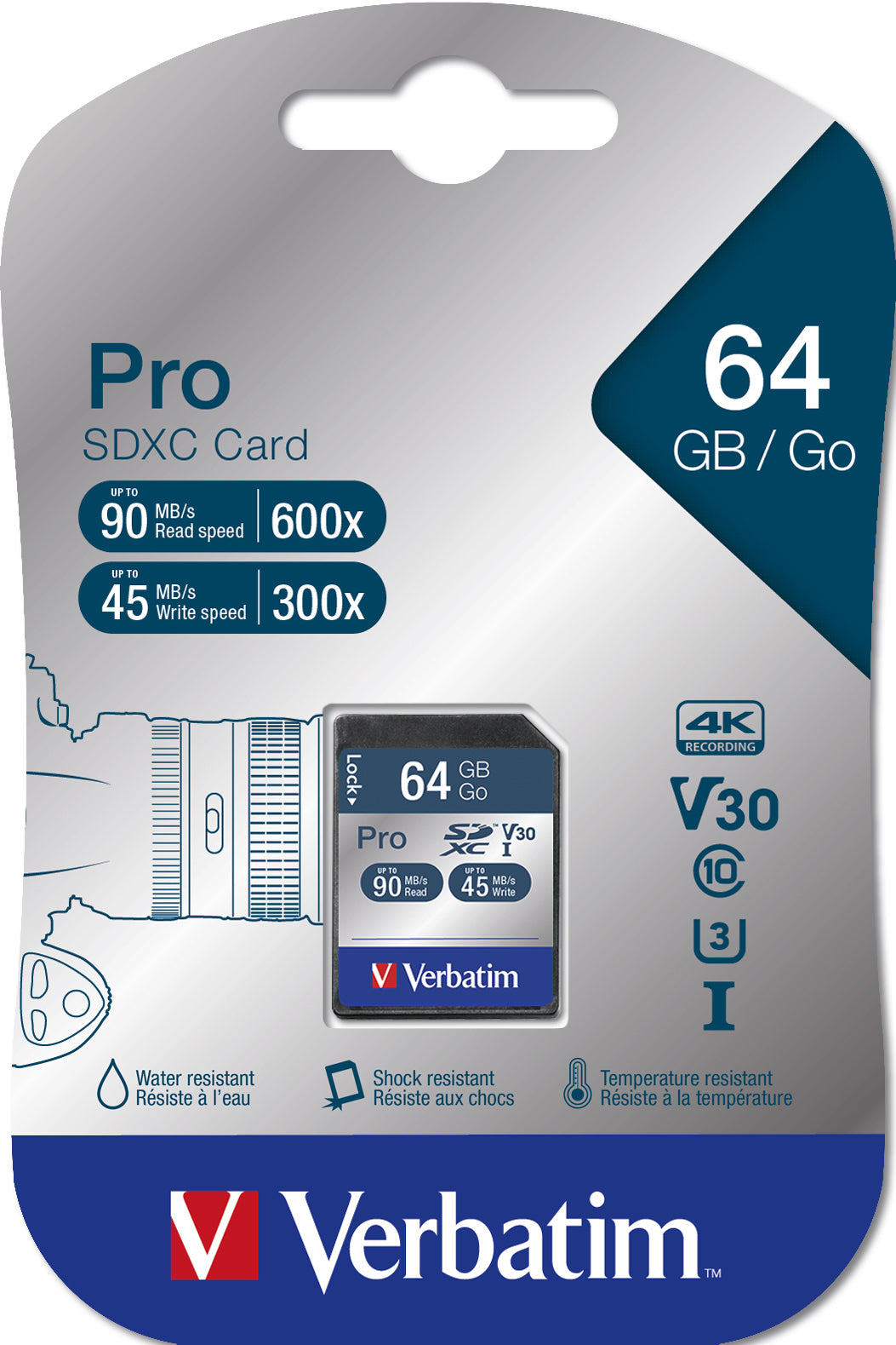 Flashminne Pro www.electricalstuff.se ElectricalStuff.se Verbatim Pro 64 GB SDXC UHS Klass 10 Verbatim 47022 00239424702