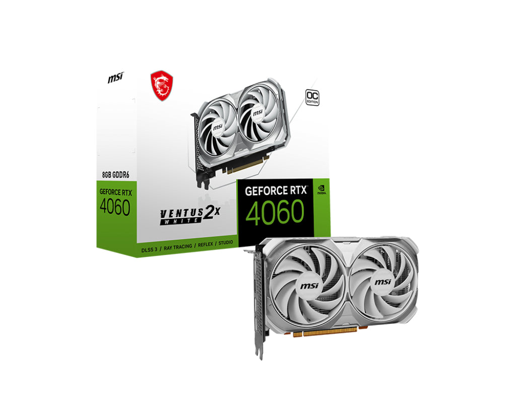 www.electricalstuff.se ElectricalStuff.se MSI VENTUS GeForce RTX 4060 2X WHITE 8G OC NVIDIA 8 GB GDDR6 MSI GEFORCE RTX 406