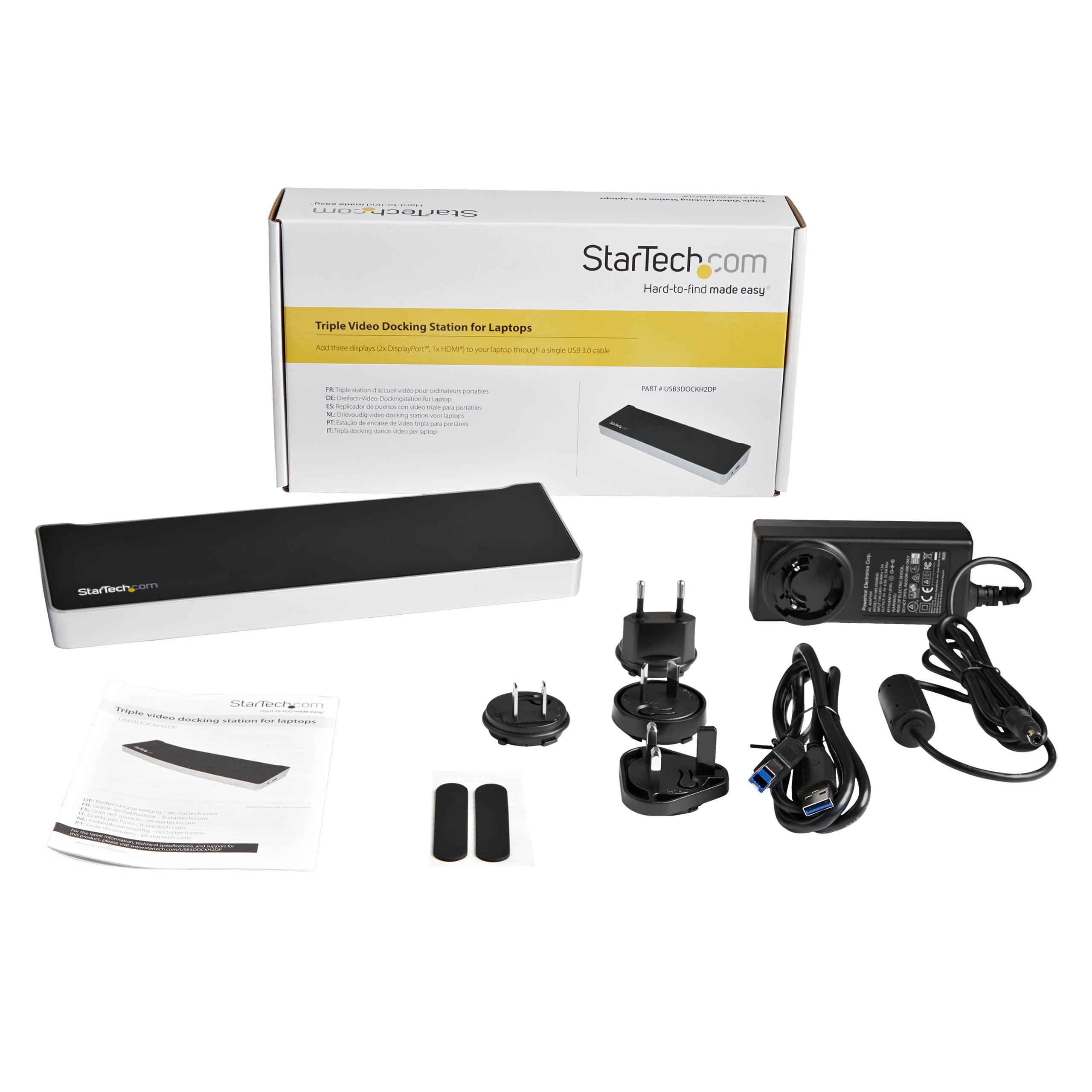 .0-dockningsstation för trippelskärmar - 1x HDMI - 2x DisplayPort Portreplikator | För Mac & Windows® | 4K DP | 5USB-portar