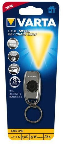 www.electricalstuff.se ElectricalStuff.se Varta L.E.D. METAL KEY CHAIN LIGHT Krom Nyckelringsficklampa LED Varta 16603 101