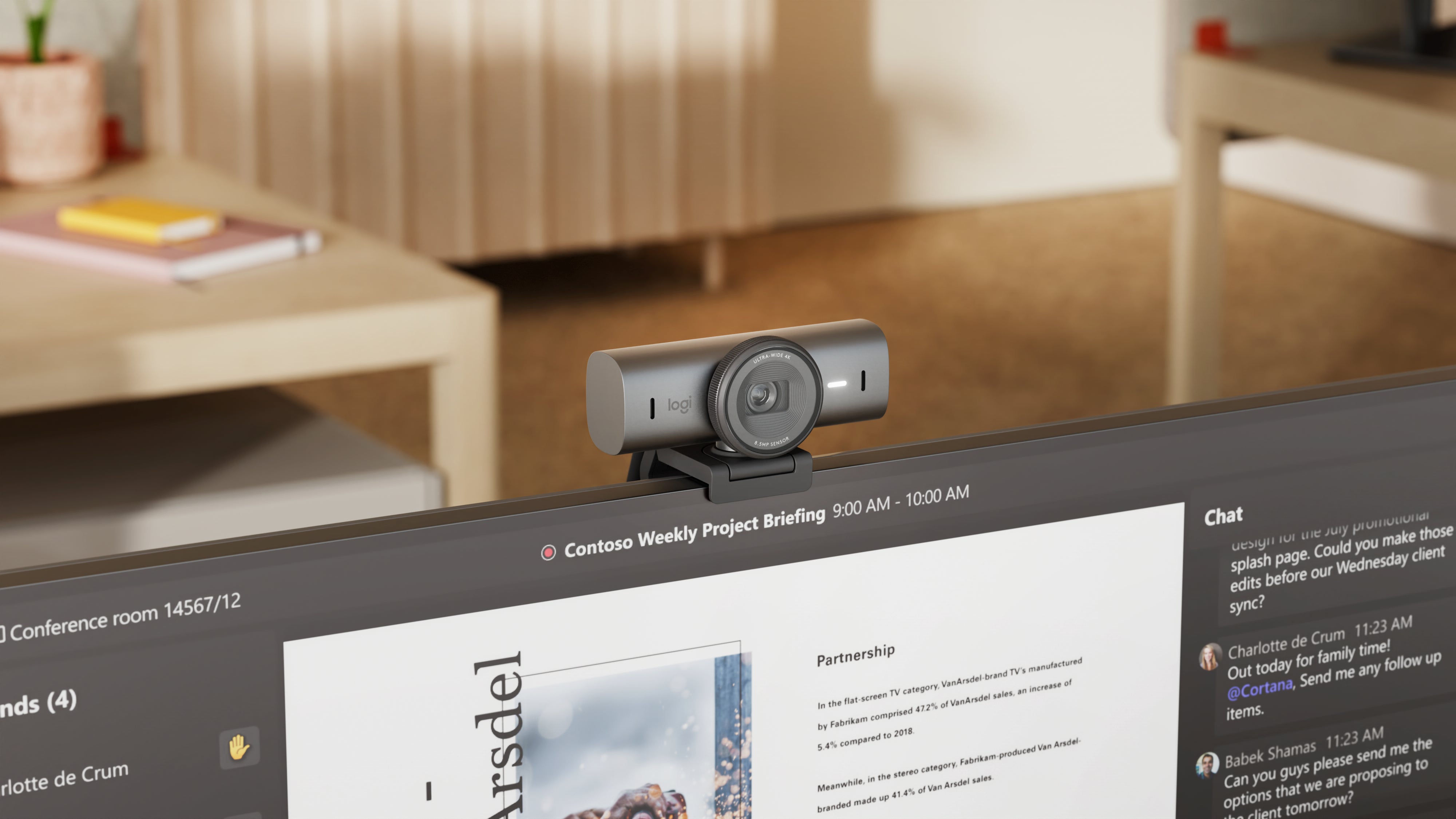 tricalstuff.se ElectricalStuff.se Logitech MX Brio 705 for Business webbkameror 8,5 MP 4096 x 2160 pixlar USB 3.2 Gen 1 (3